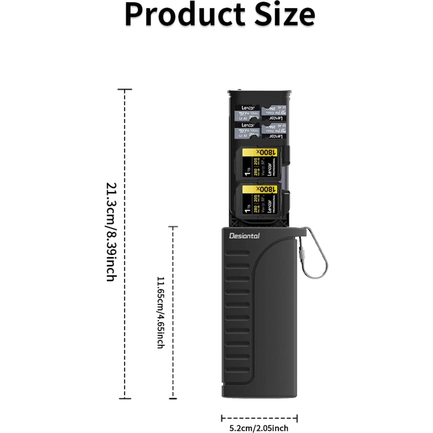 Lector de Tarjetas SD ZTIANFOTO Tipo-C con Estuche Negro