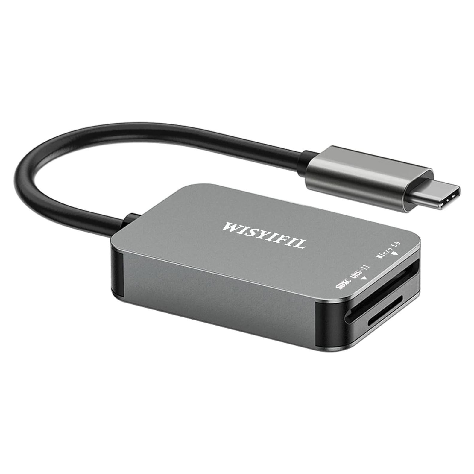 Lector de Tarjetas USB-C WISYIFIL UHS-II 312MB/s SD MicroSD