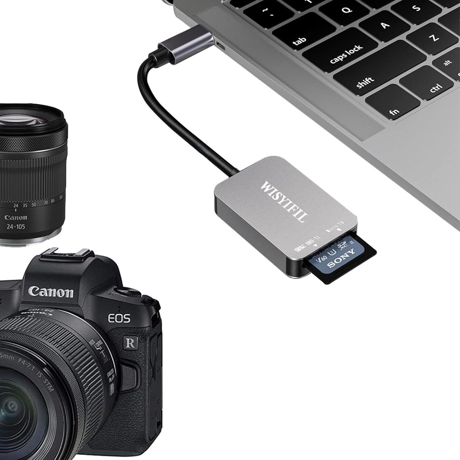 Lector de Tarjetas USB-C WISYIFIL UHS-II 312MB/s SD MicroSD