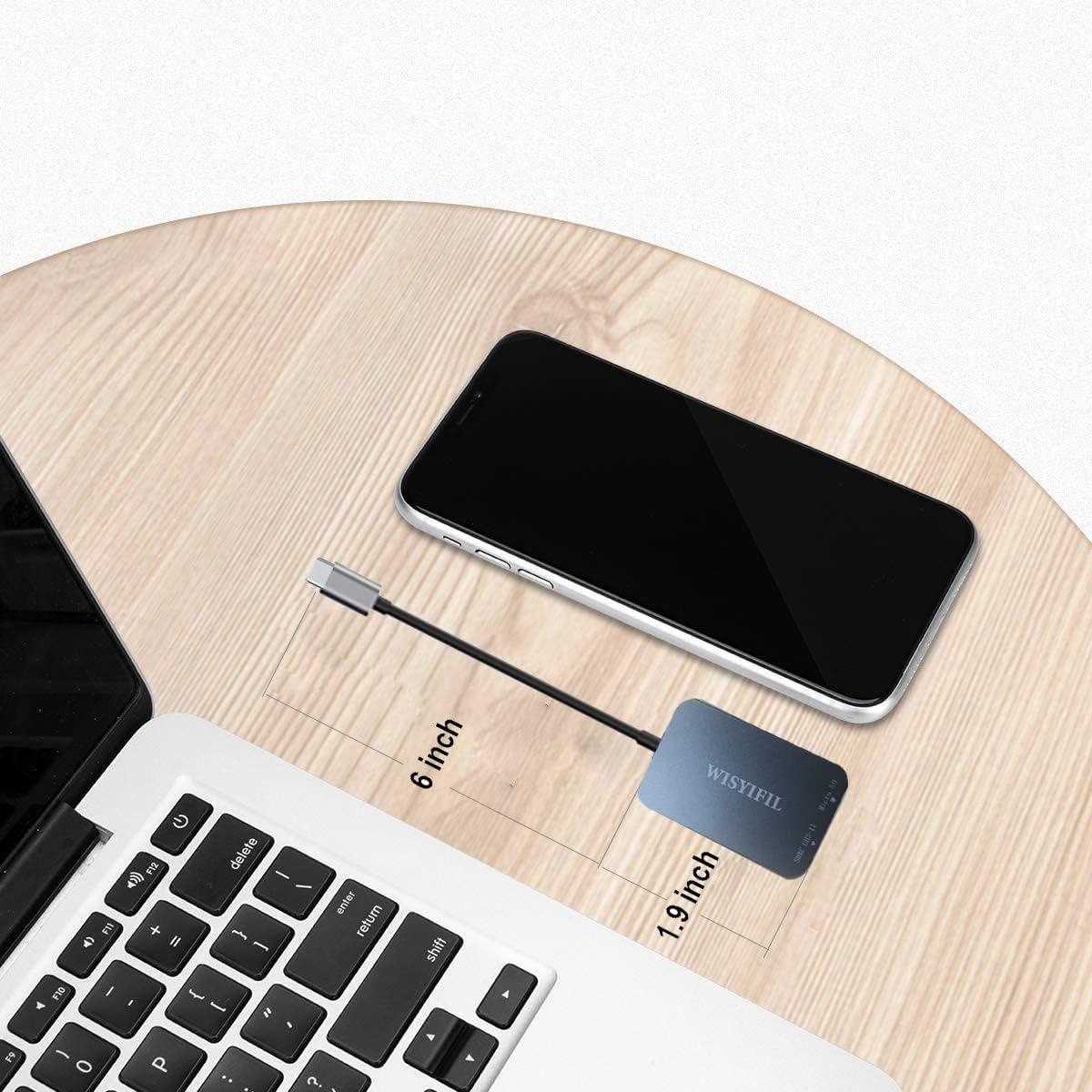 Lector de Tarjetas USB-C WISYIFIL UHS-II 312MB/s SD MicroSD