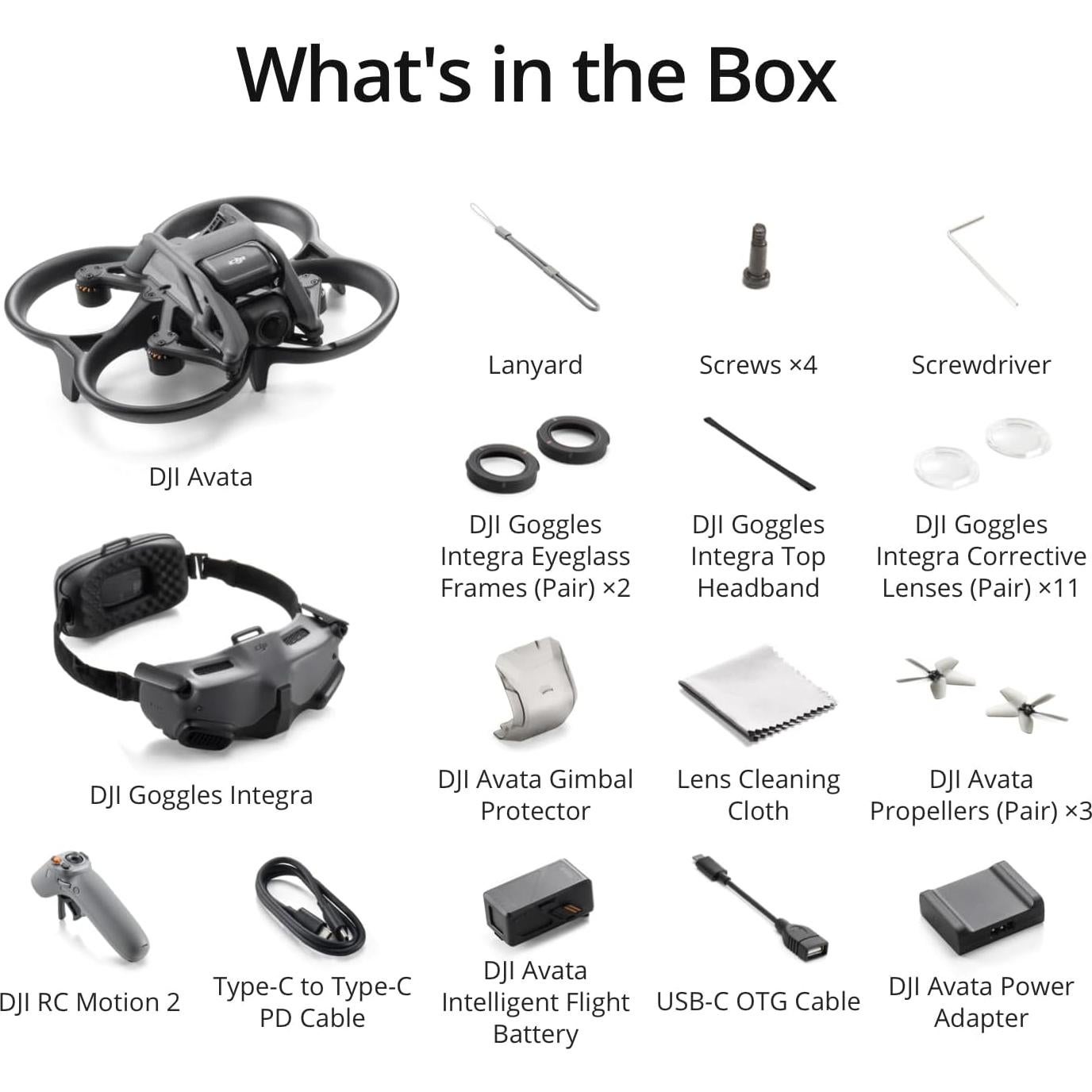 Drone DJI Avata Combo Explorador con Cámara 4K y Gafas