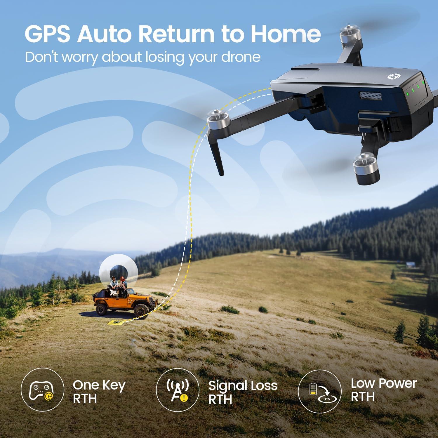 Drone GPS Holy Stone HS720S 4K, 240g, 42 min vuelo, 2 baterías