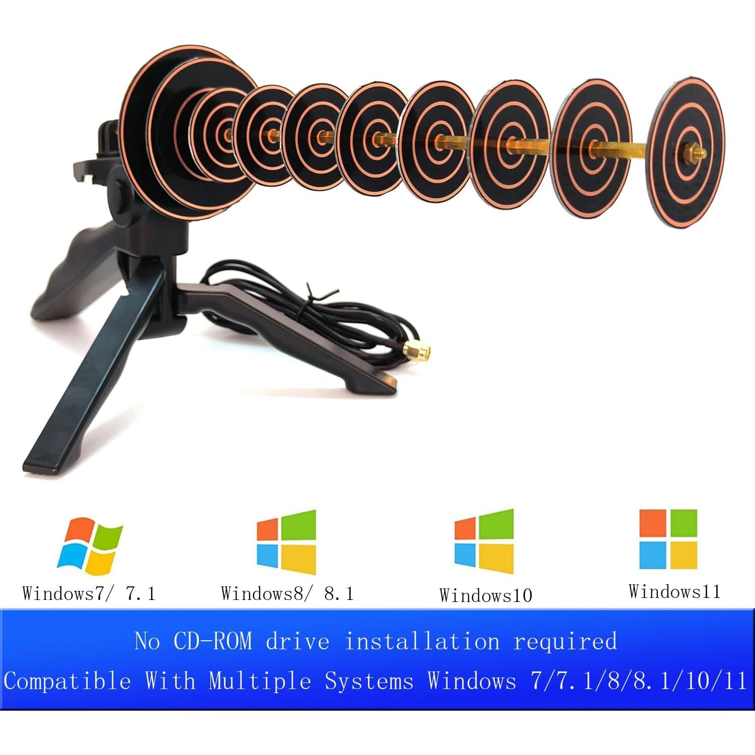 Adaptador Inalámbrico USB Antena Direccional Yagi 2.4G 16dBi