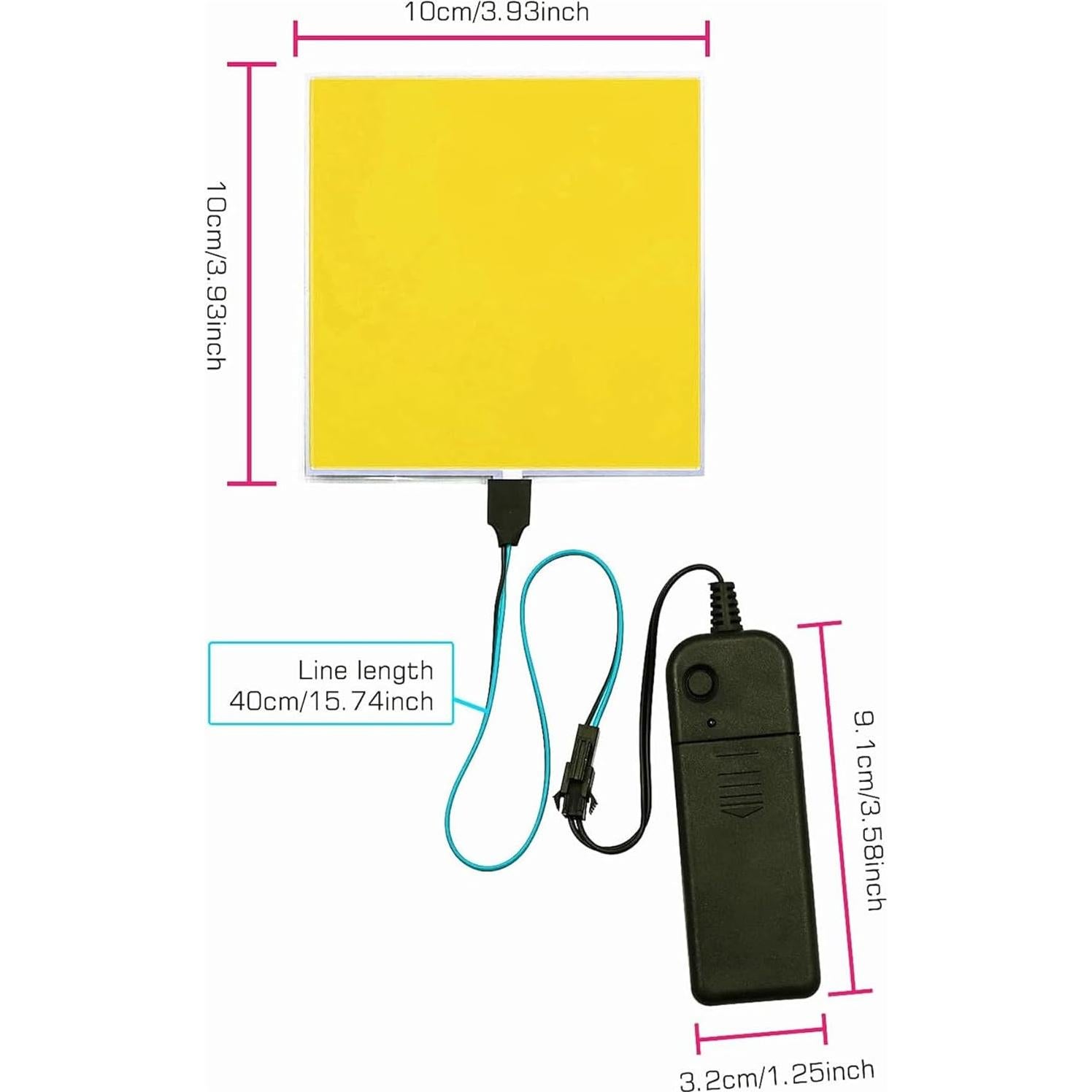 Panel LED Flexible Amarillo 10x10cm Ourbest - Luz Neón DIY