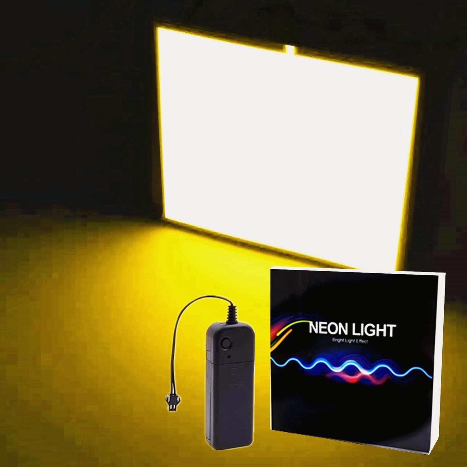 Panel LED Flexible Amarillo 10x10cm Ourbest - Luz Neón DIY