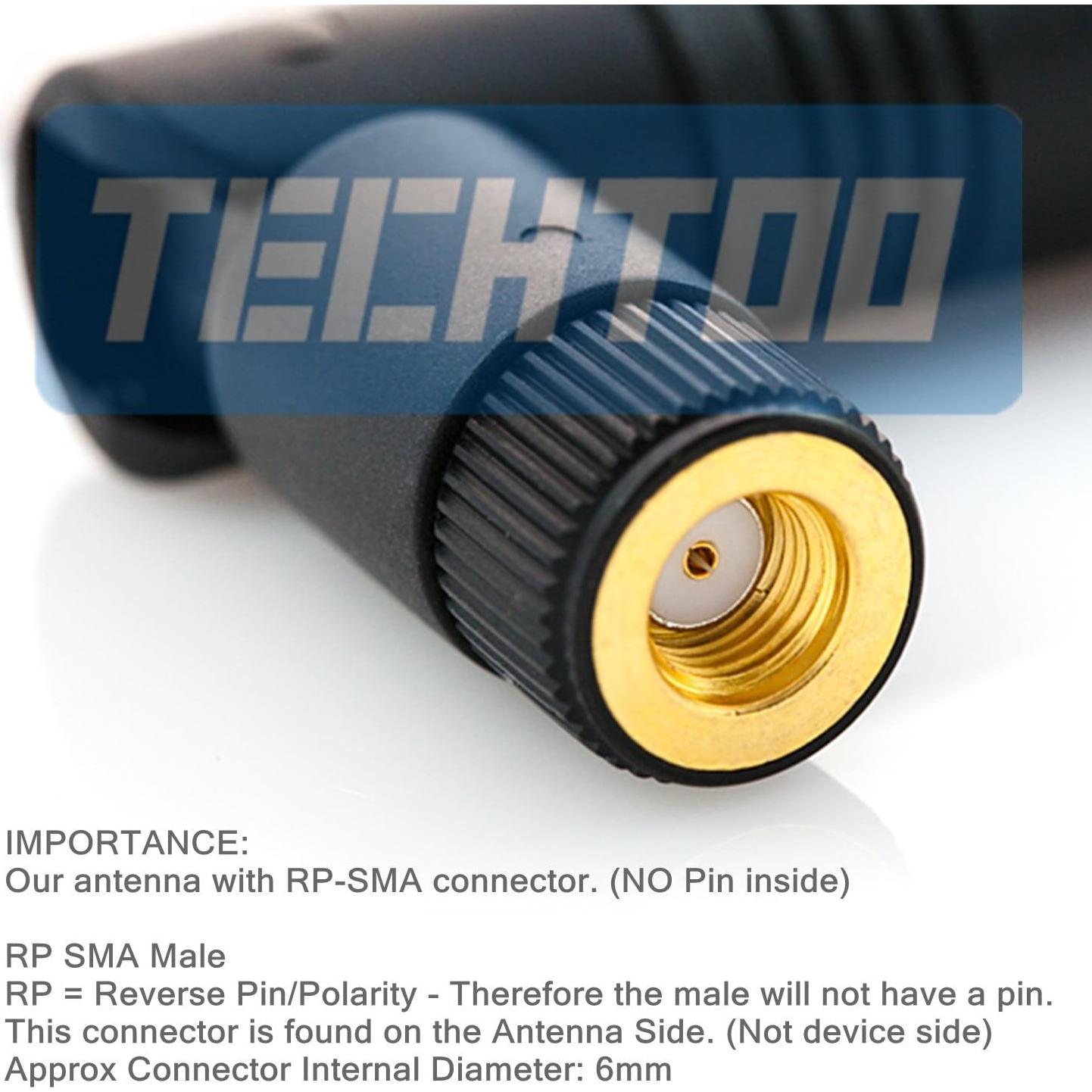 Antena WiFi TECHTOO 9dBi RP-SMA para enrutador y cámaras IP