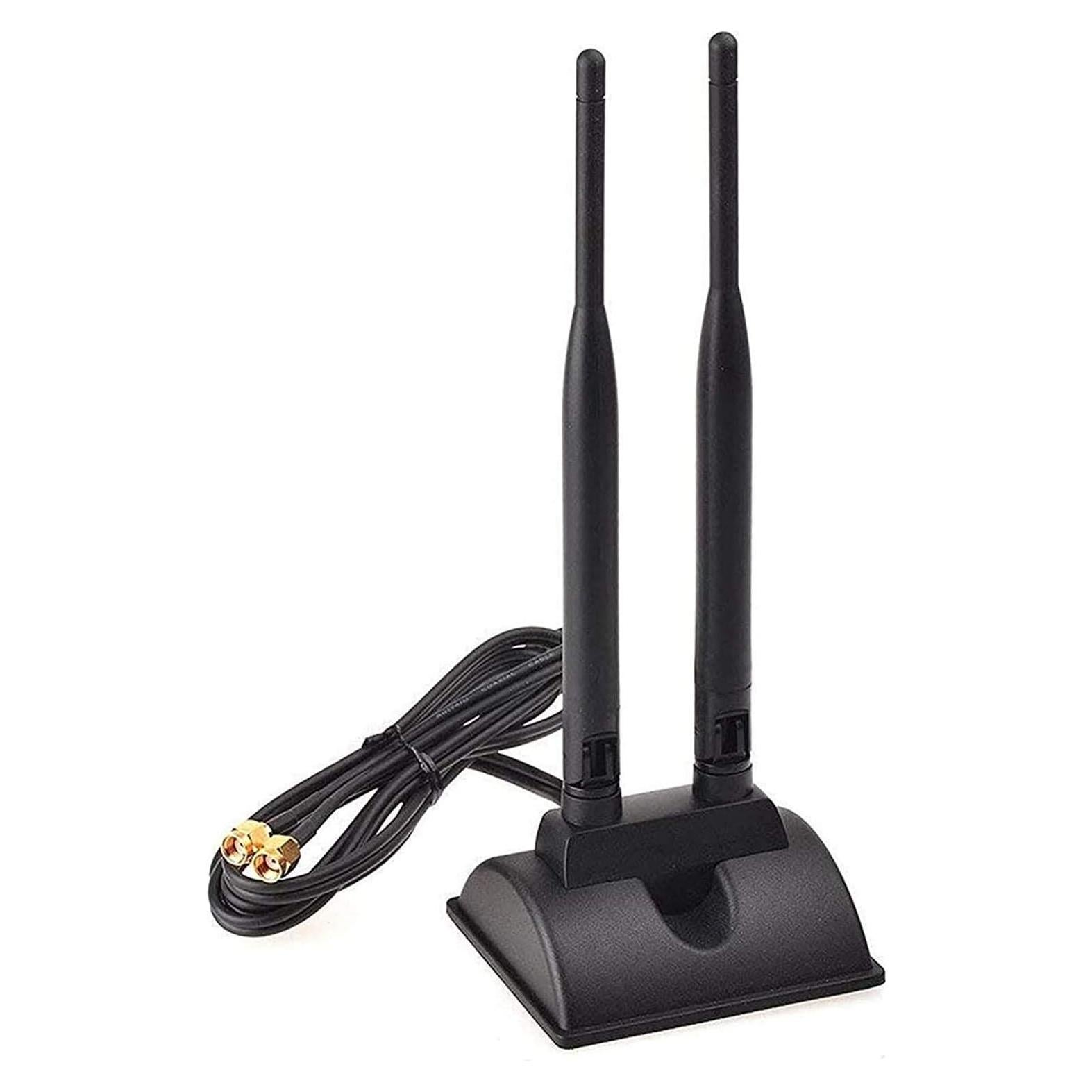 Antena WiFi Doble Banda TECHTOO 2.4GHz 5.8GHz RP-SMA Magnética