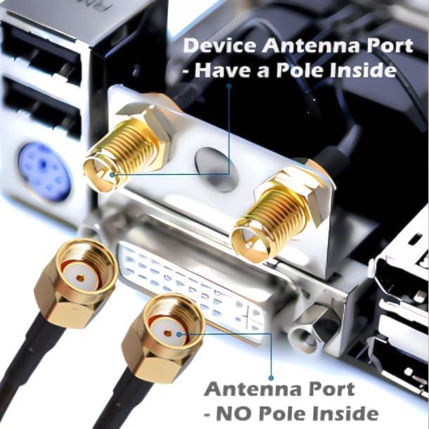 Antena WiFi Doble Banda TECHTOO 2.4GHz 5.8GHz RP-SMA Magnética