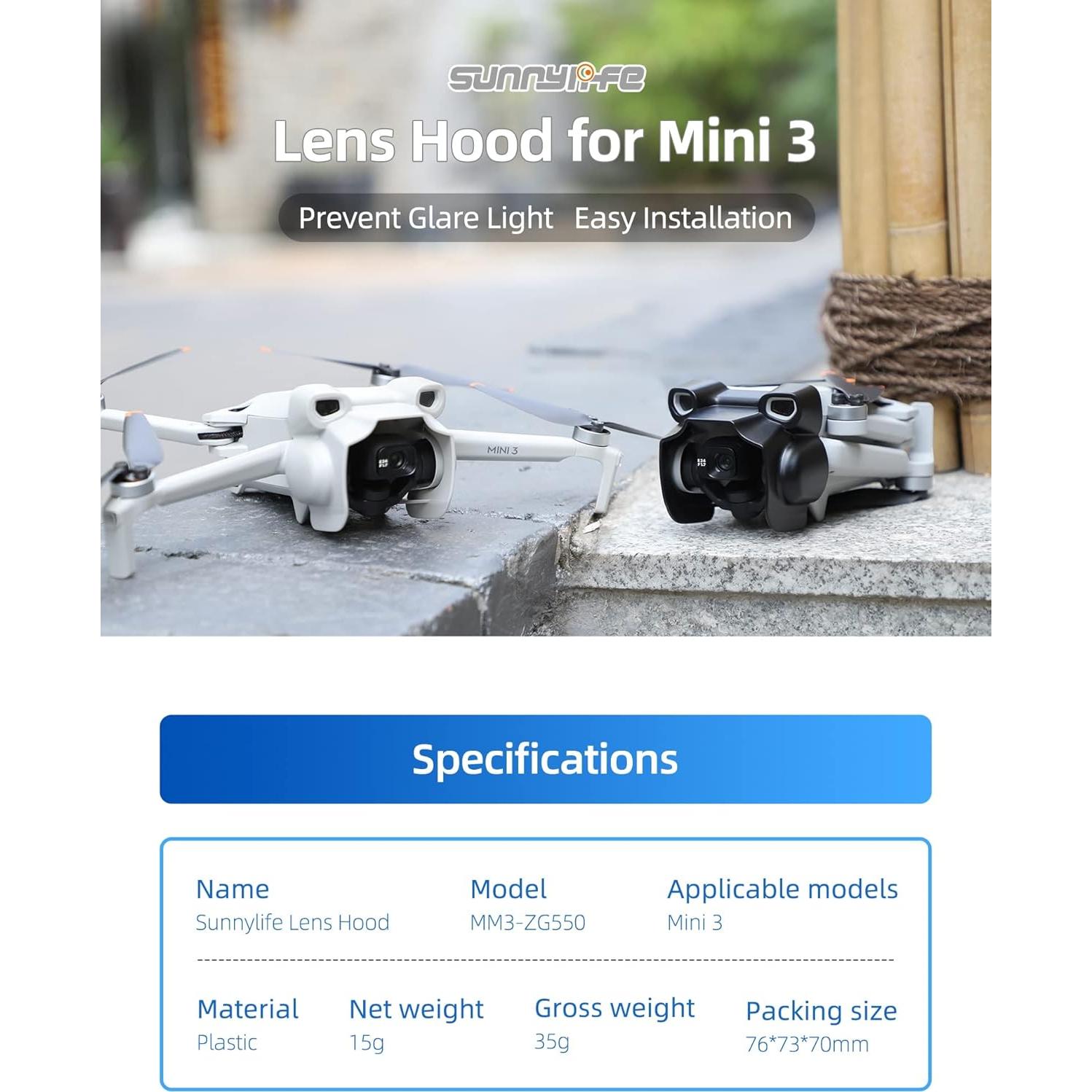 Cubierta de Capucha Antirreflejo para Drone DJI Mini 3 - Gris