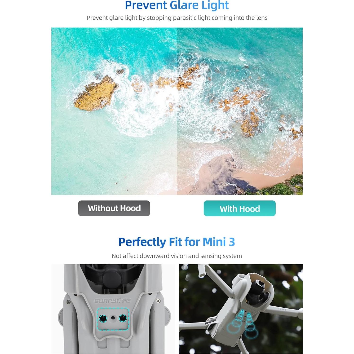 Cubierta de Capucha Antirreflejo para Drone DJI Mini 3 - Gris