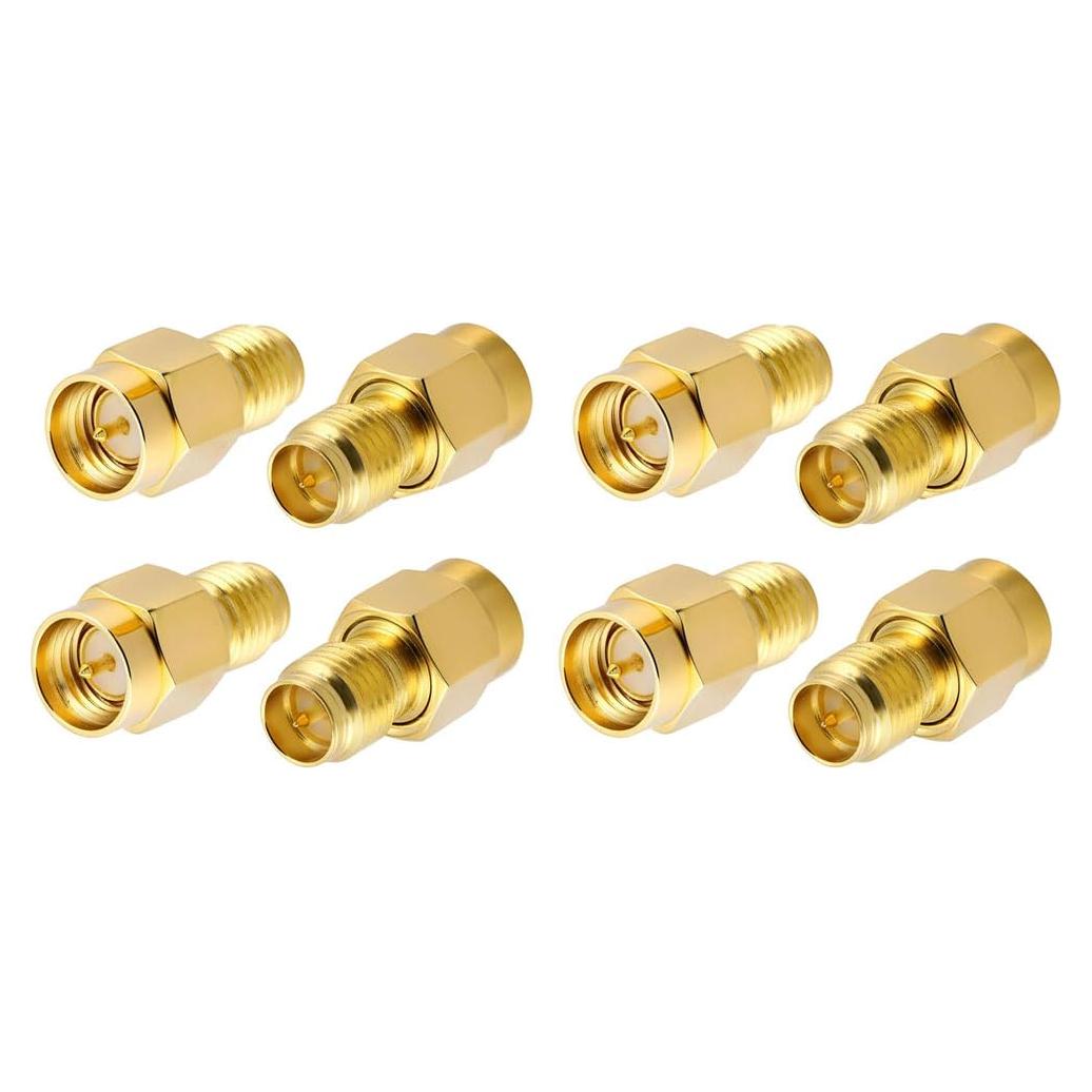 Adaptadores SMA Macho a RP SMA Hembra CORONIR - Paquete de 8