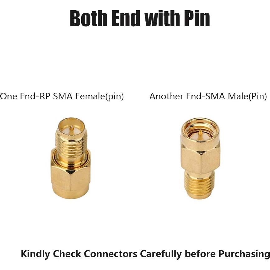 Adaptadores SMA Macho a RP SMA Hembra CORONIR - Paquete de 8
