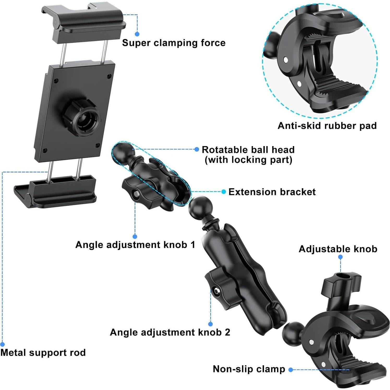 Soporte de Micrófono PLDHPRO para Tablet 5.1-15.6" Ajustable