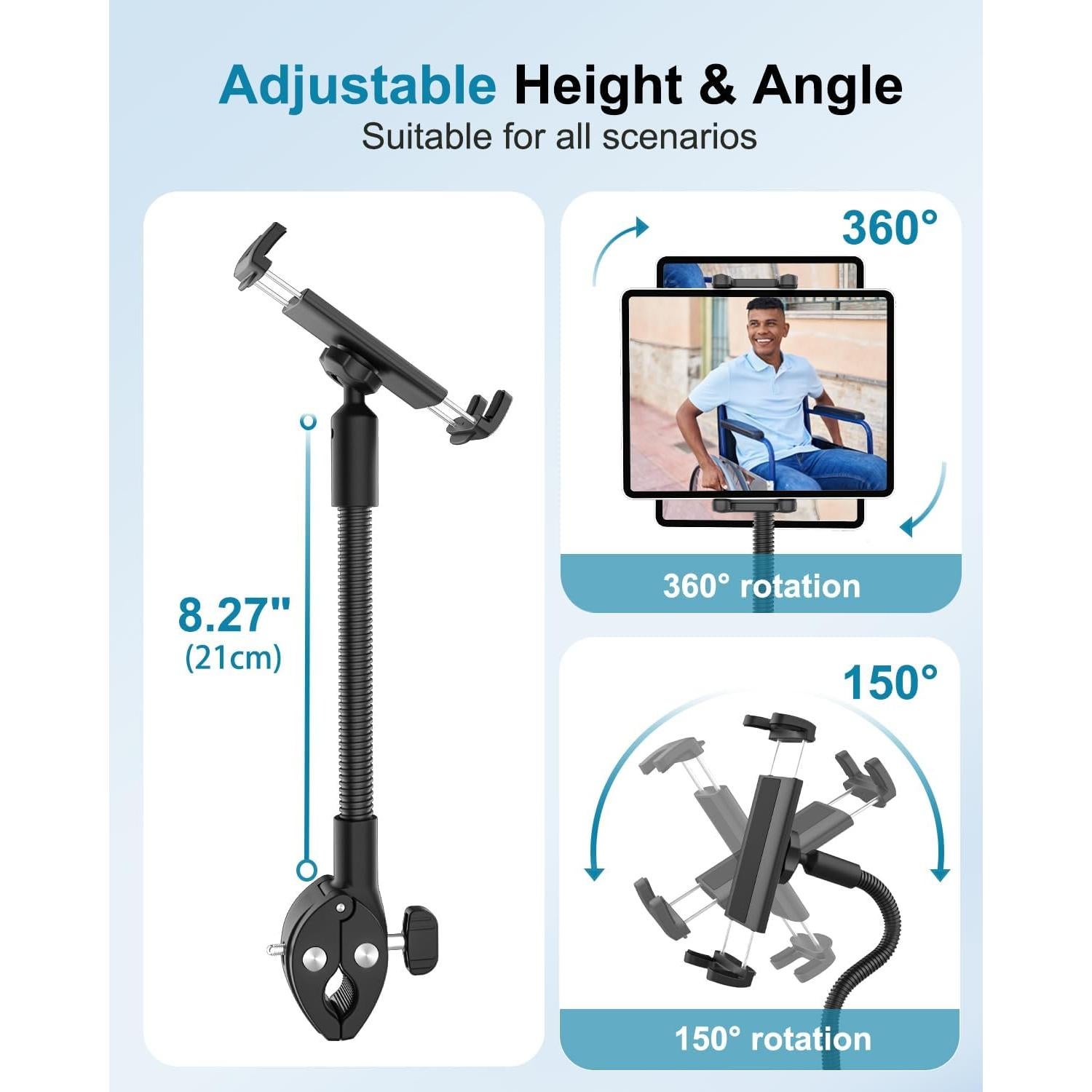 Soporte Gooseneck para Tablet y Teléfono CANHET 4-13" Ajustable