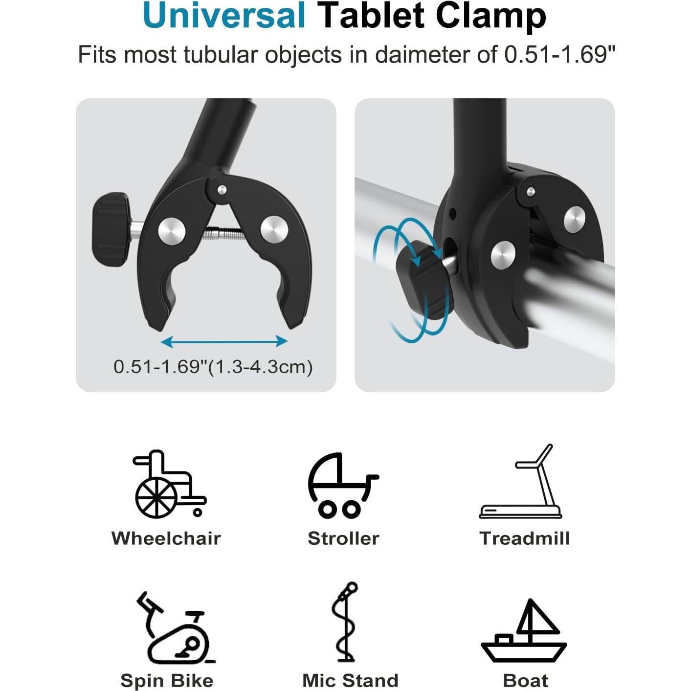 Soporte Gooseneck para Tablet y Teléfono CANHET 4-13" Ajustable
