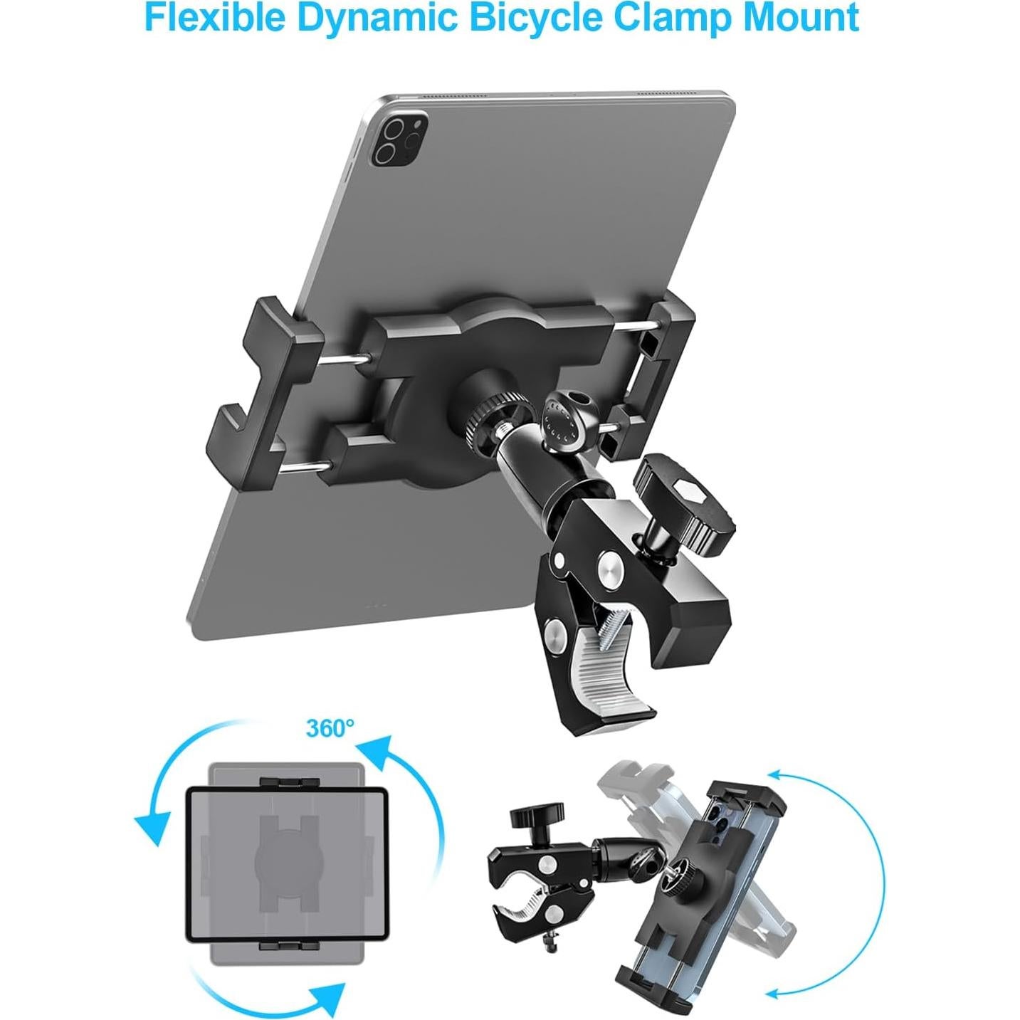 Soporte de Tableta para Bicicleta de Aluminio Woleyi 4.7-13"