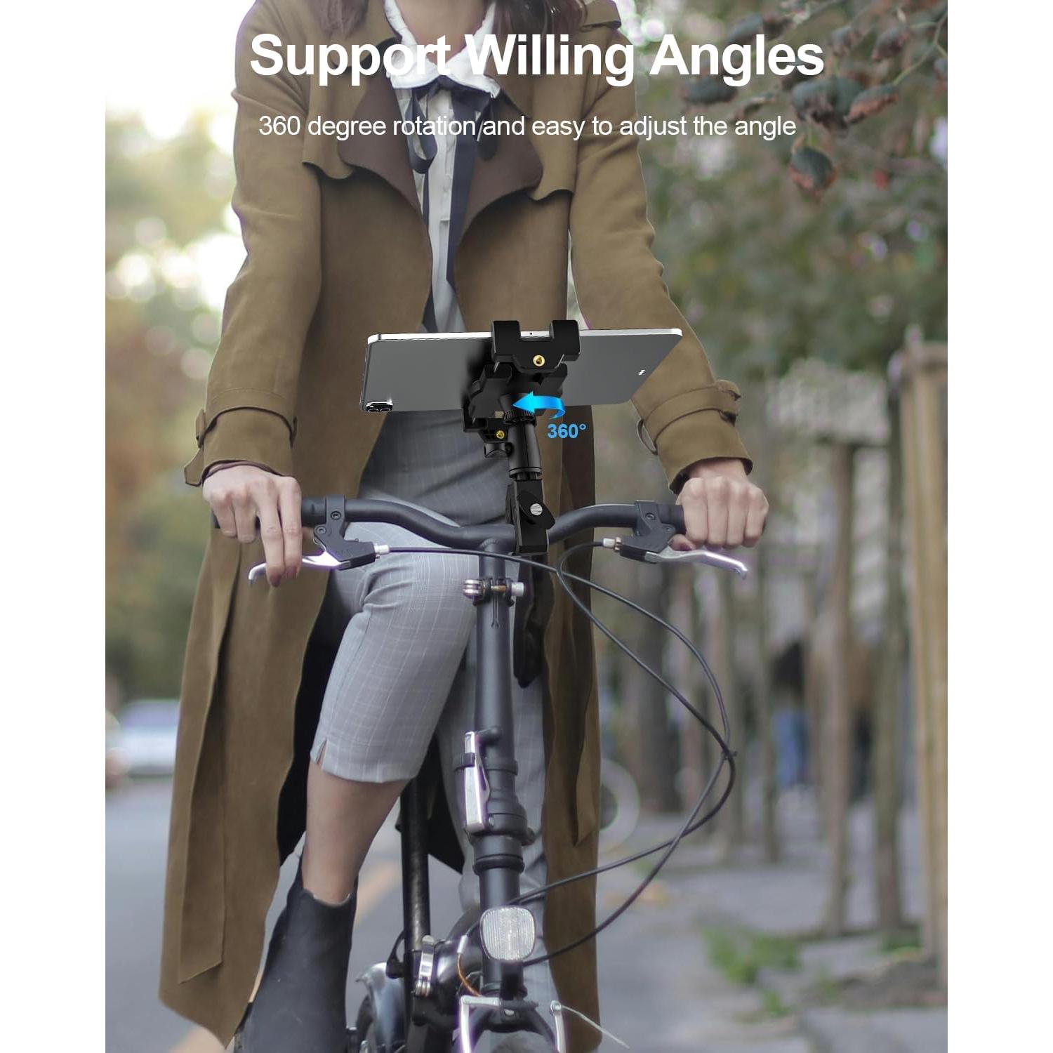 Soporte de Tableta para Bicicleta de Aluminio Woleyi 4.7-13"