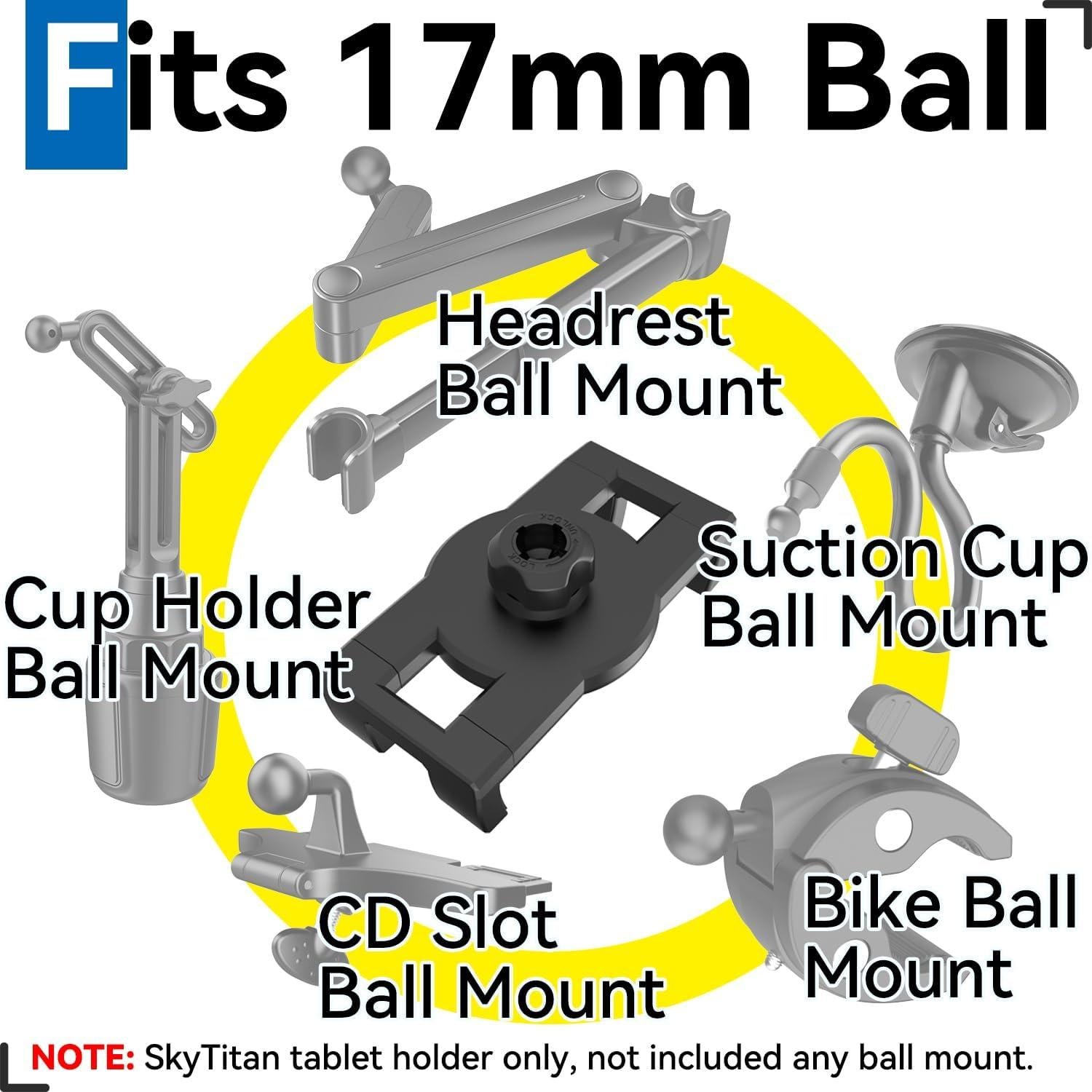 Soporte de Tablet SkyTitan Ajustable 5-13" Negro
