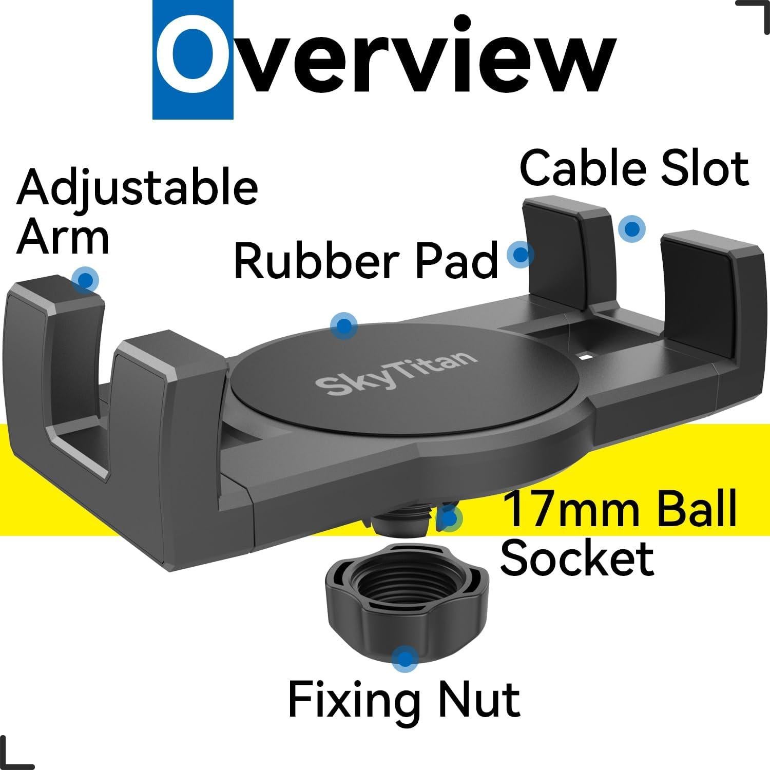 Soporte de Tablet SkyTitan Ajustable 5-13" Negro