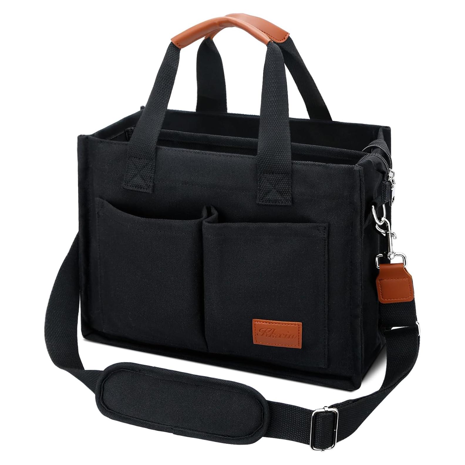 Bolsa Tote de Lona Grande KKXIU para Mujeres con Cremallera