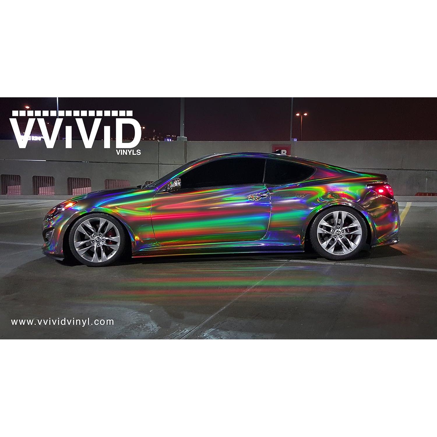 Vinilo Adhesivo Holográfico Negro VViViD 6.1m x 1.5m