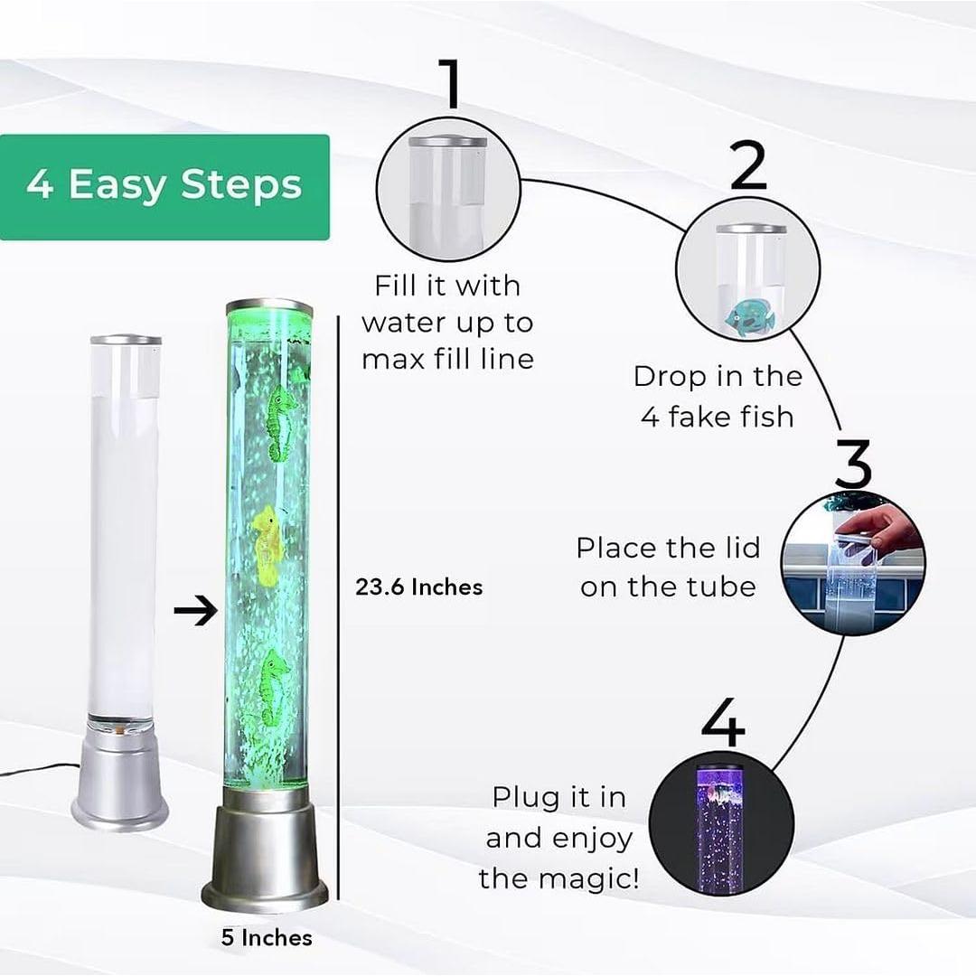 Lámpara de burbujas LED Shop LC Caballito de Mar 1.9FT