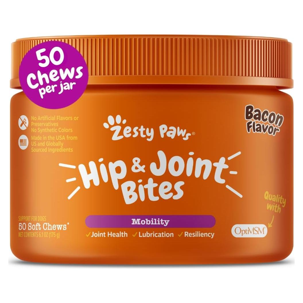 Suplemento Articular para Perros Zesty Paws 50 Masticables Tocino