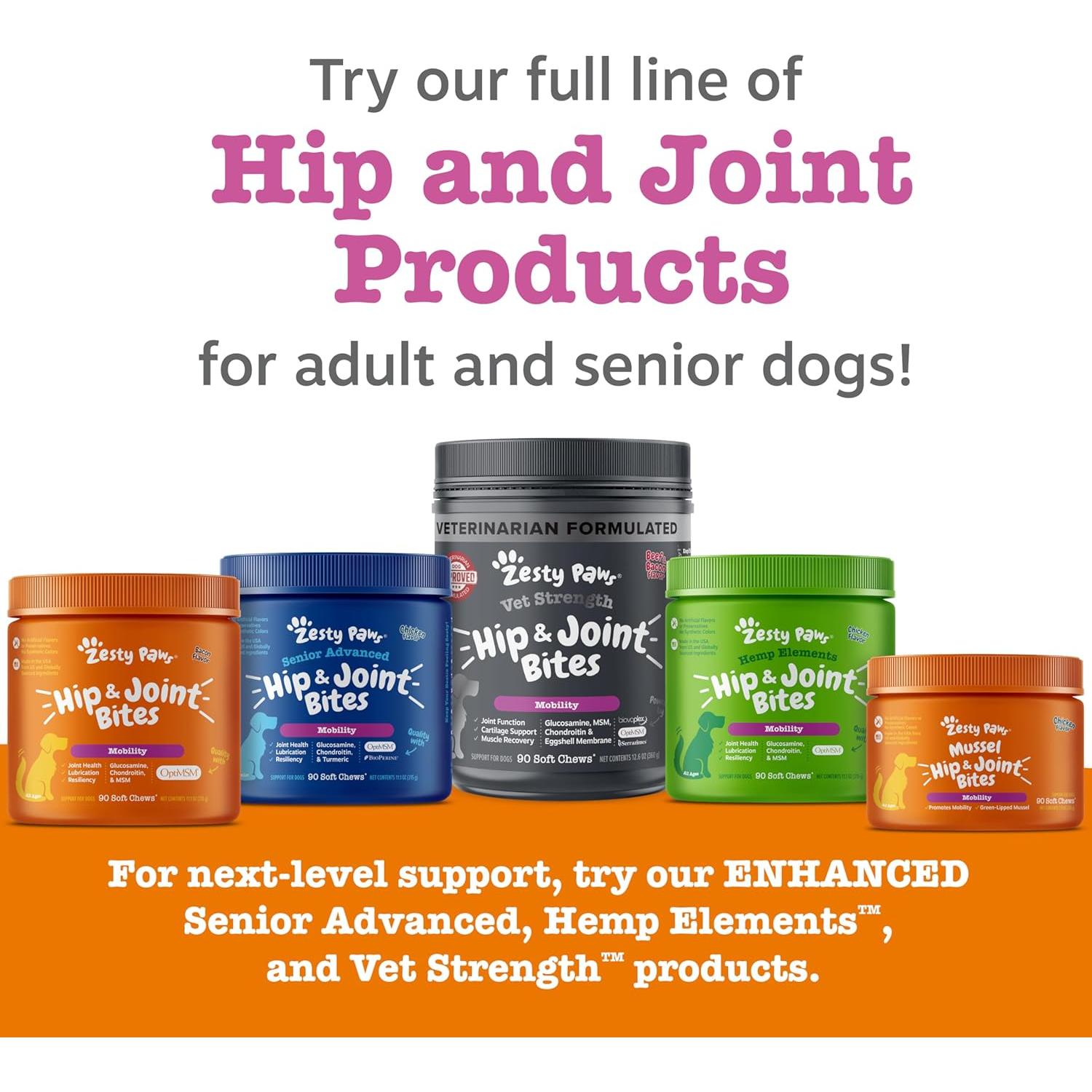 Suplemento Articular para Perros Zesty Paws 50 Masticables Tocino