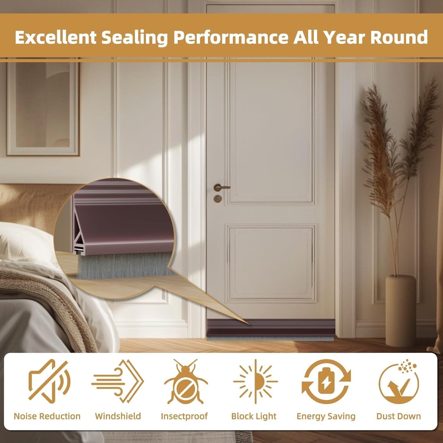 Tapón de Draft Cuysfead 0.99m Marrón con Cepillo Aislante