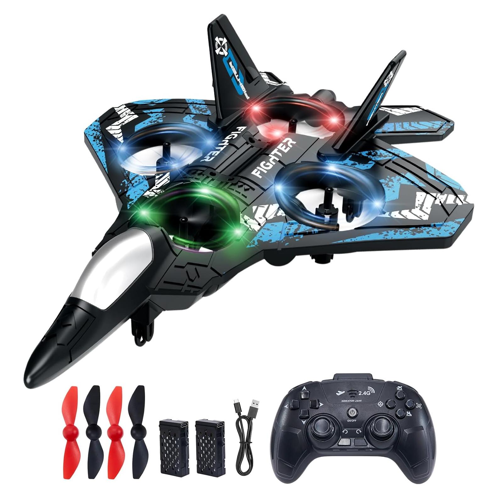 Dron RC JoyRapt Avión con Luces LED y 2 Baterías