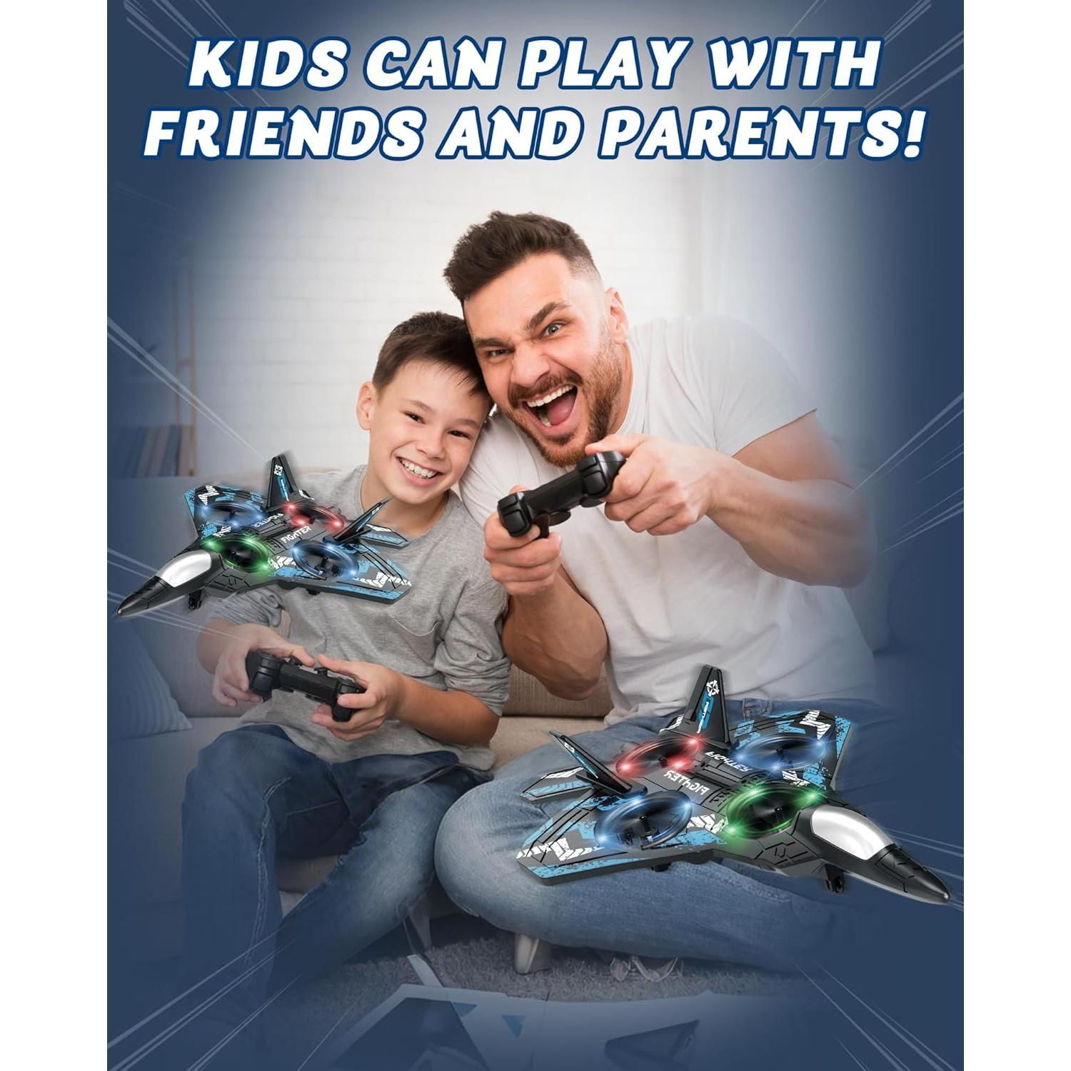 Dron RC JoyRapt Avión con Luces LED y 2 Baterías