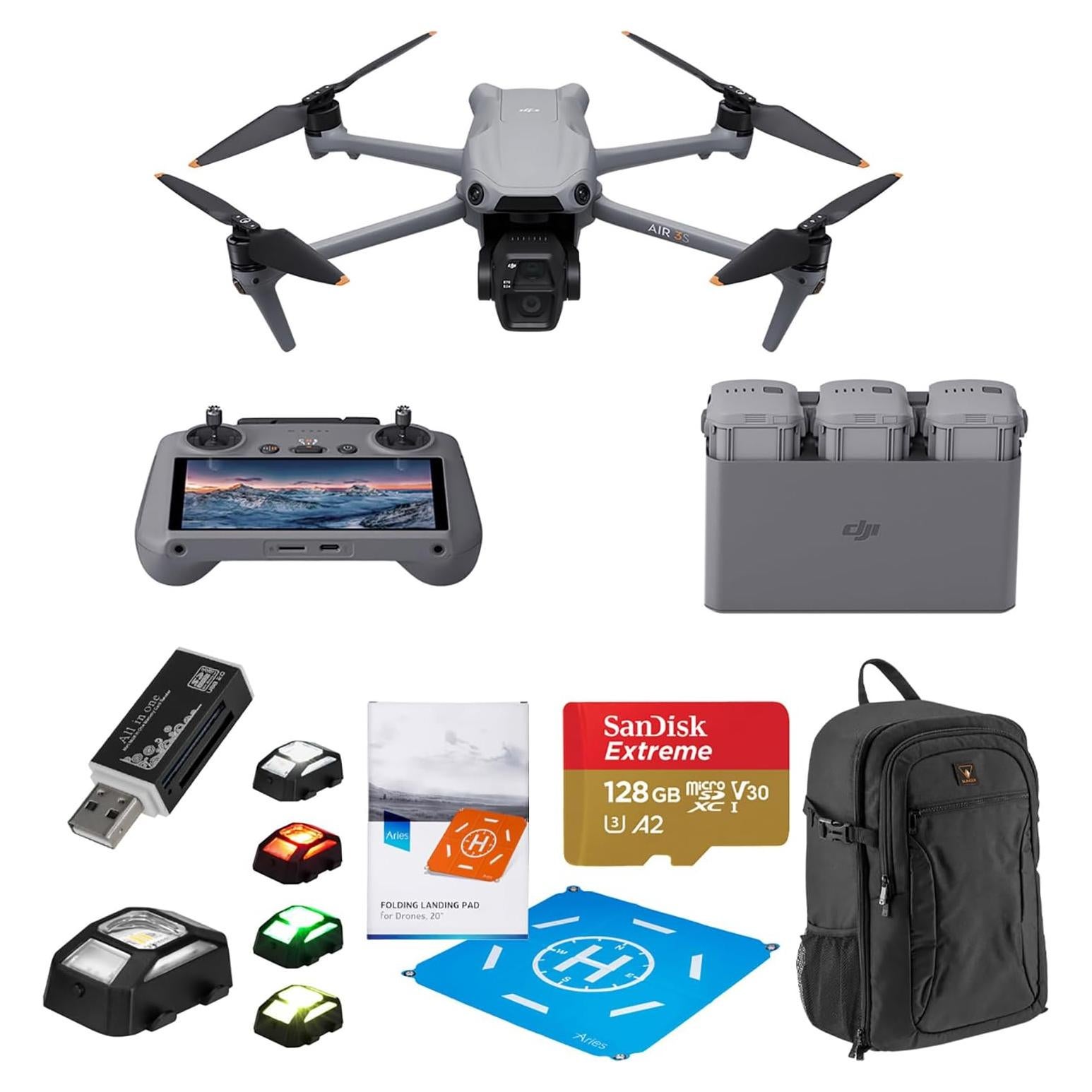 Dron DJI Air 3S Fly More Combo con Control Remoto RC 2