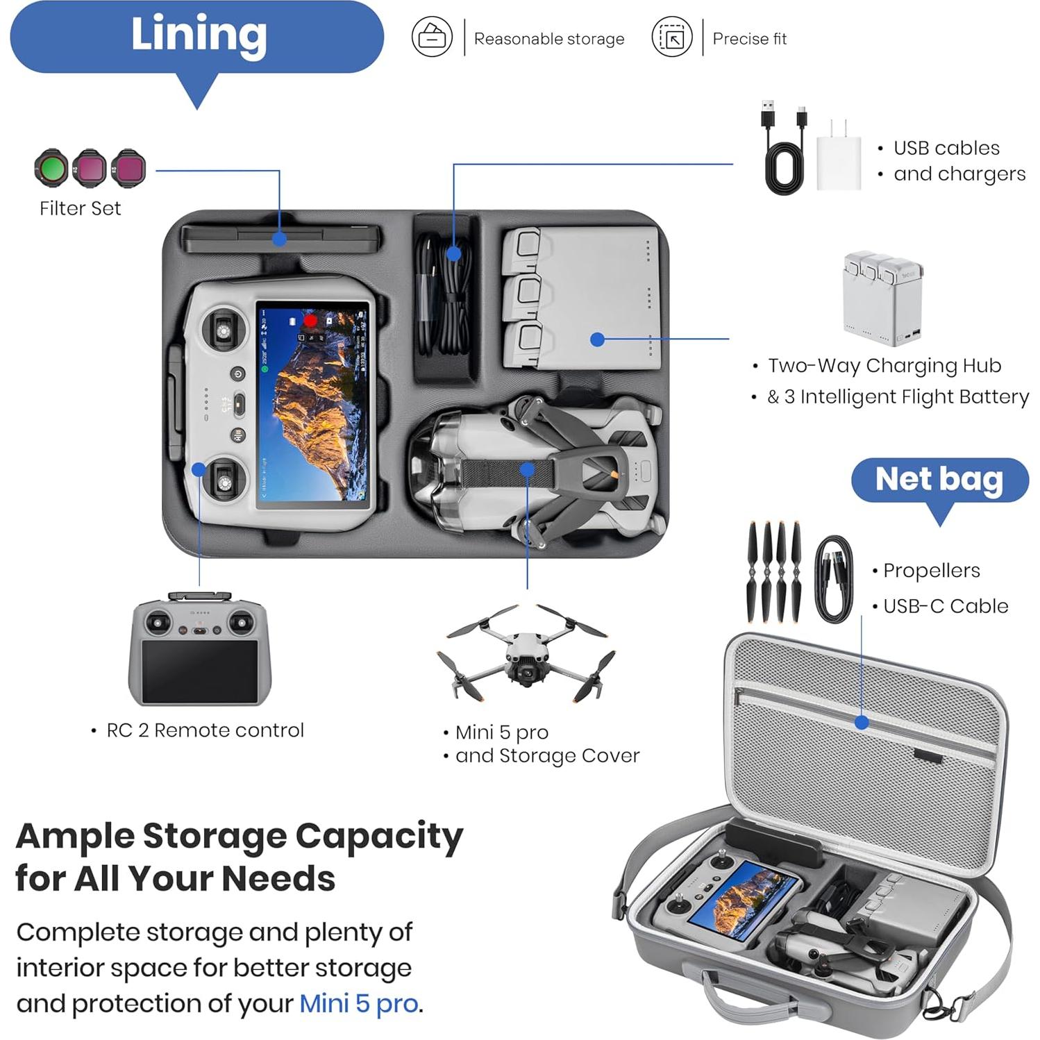 Funda de Transporte STARTRC para DJI Mini 5 Pro Impermeable
