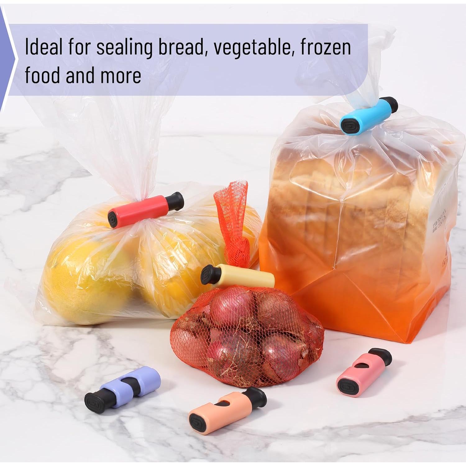 Clips para bolsas de pan Mr. Pen, 6 unidades, plástico duradero