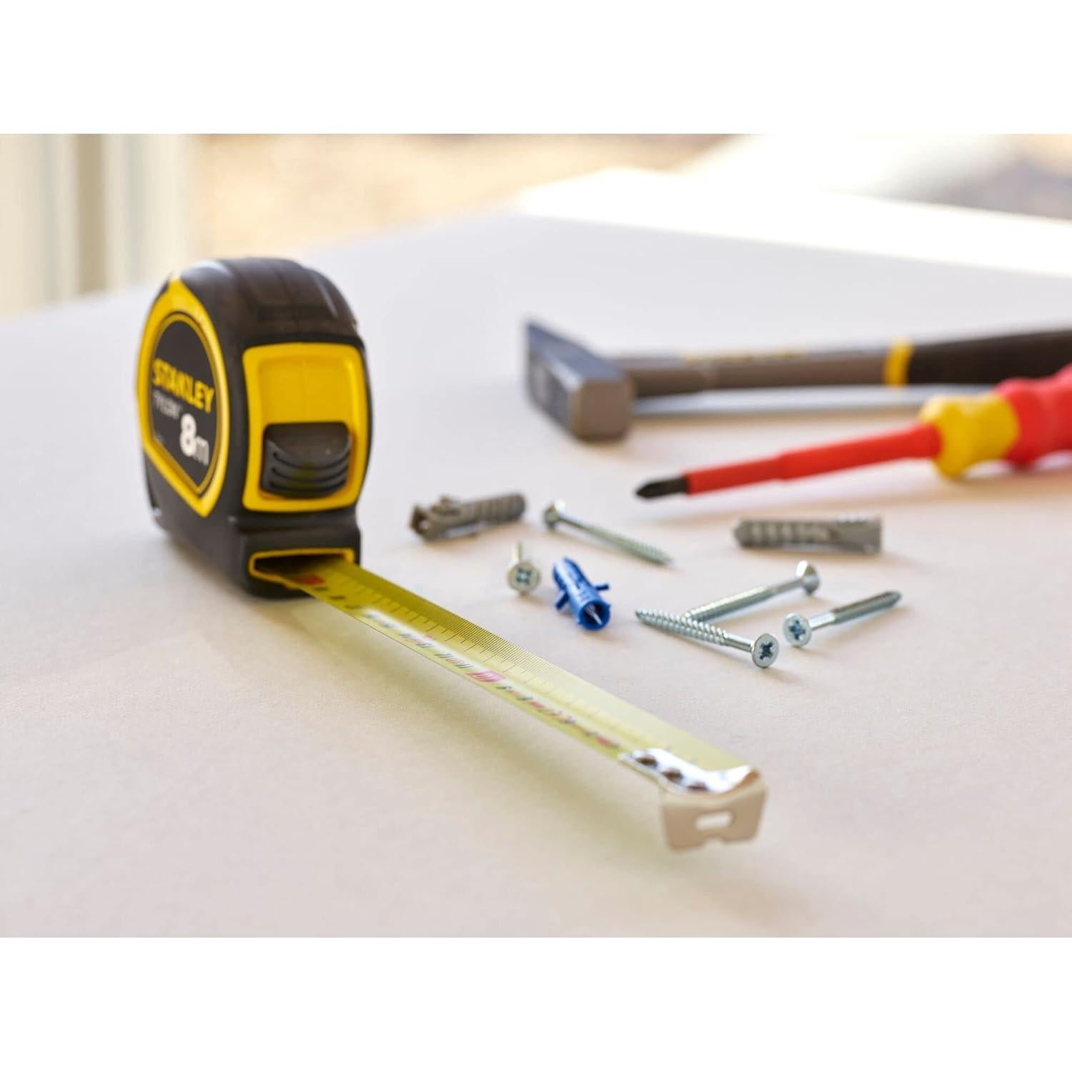 Cinta Métrica Stanley 1-30-657 Tylon 8 m x 25 mm Negra/Amarilla