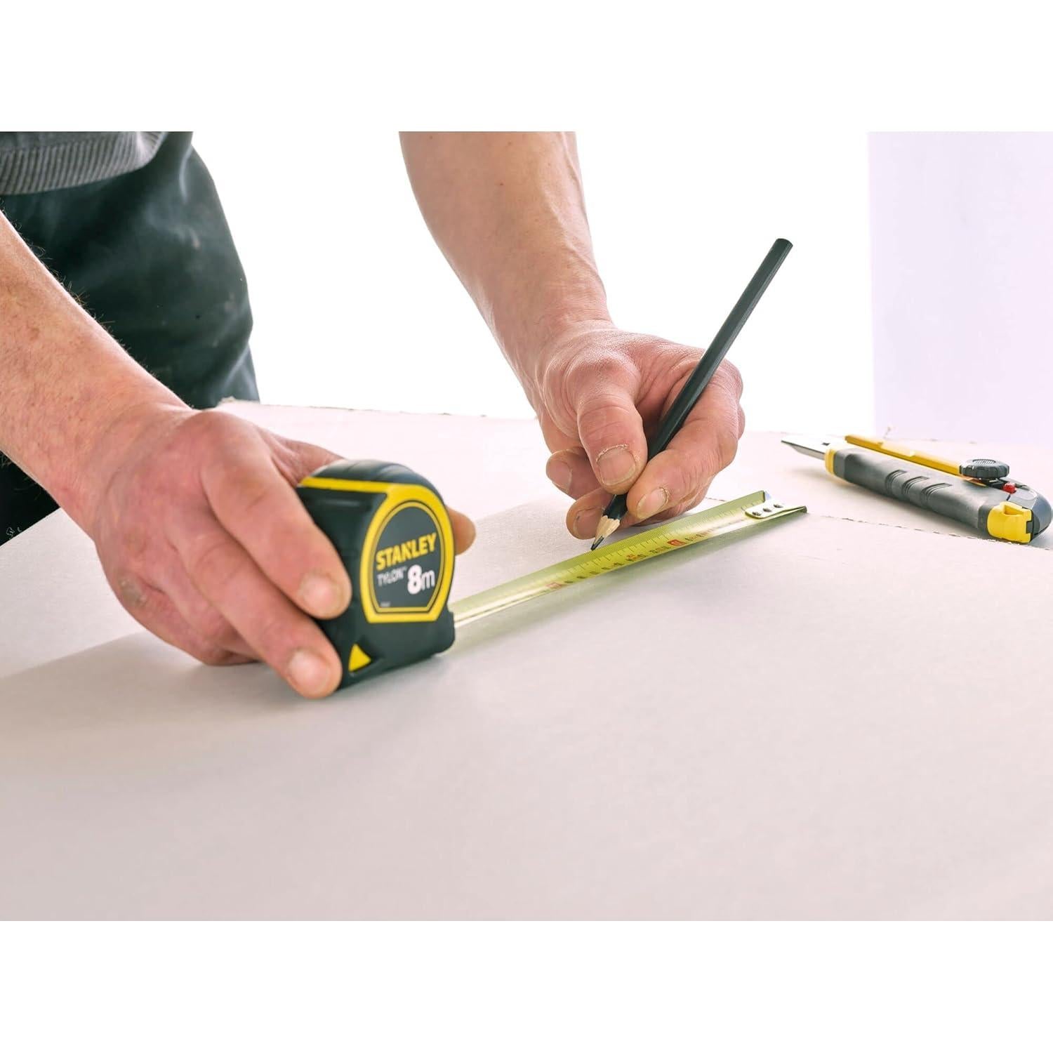 Cinta Métrica Stanley 1-30-657 Tylon 8 m x 25 mm Negra/Amarilla