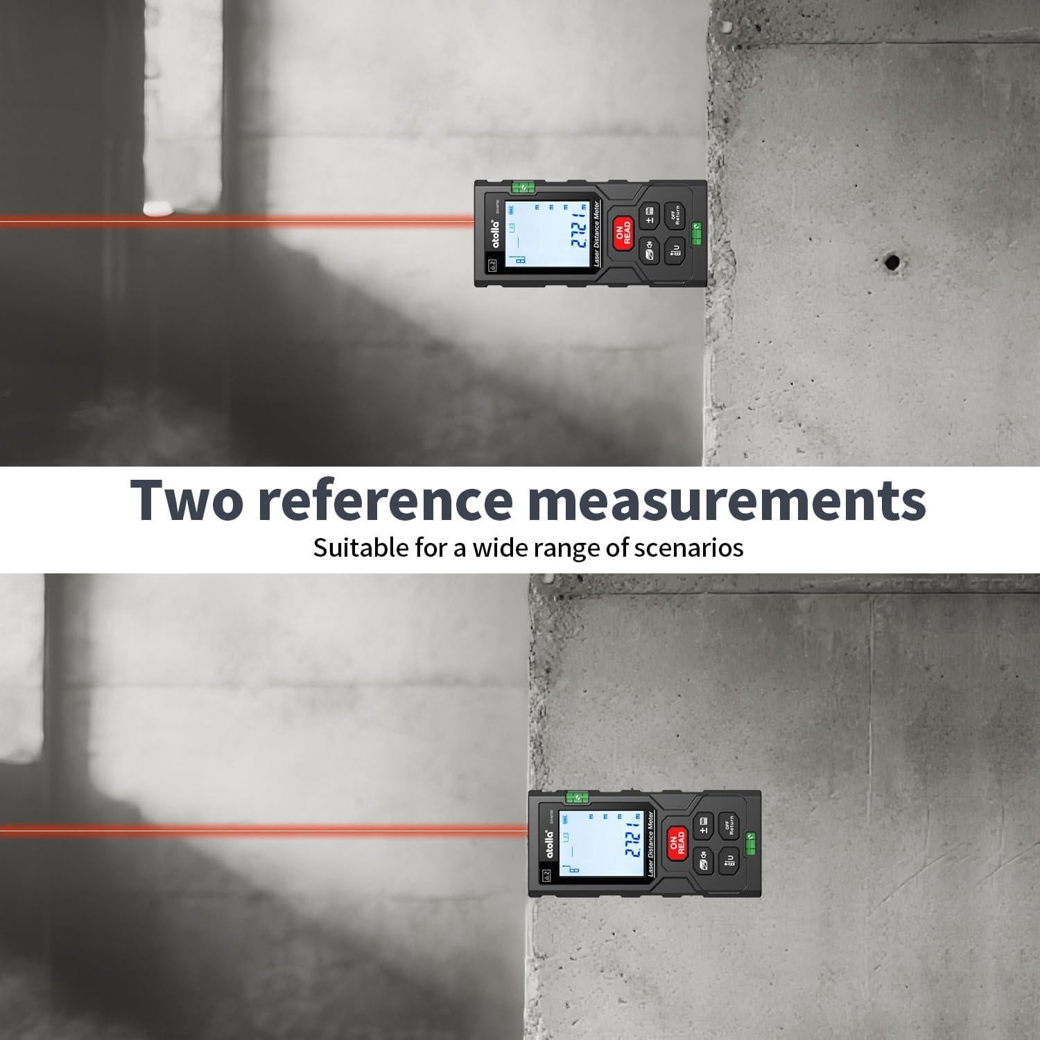 Medidor de Distancia Láser Atolla 60m con Pantalla LCD