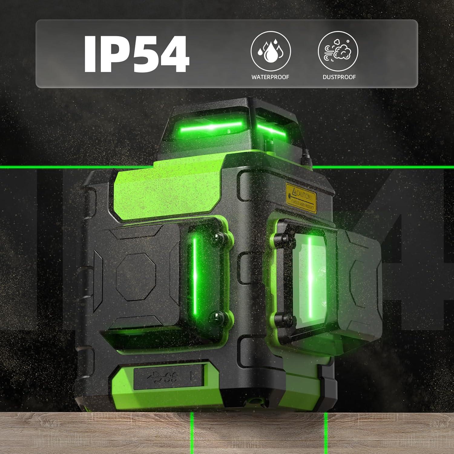 Nivel Láser Huepar 3D 360° Verde Autonivelante con Batería