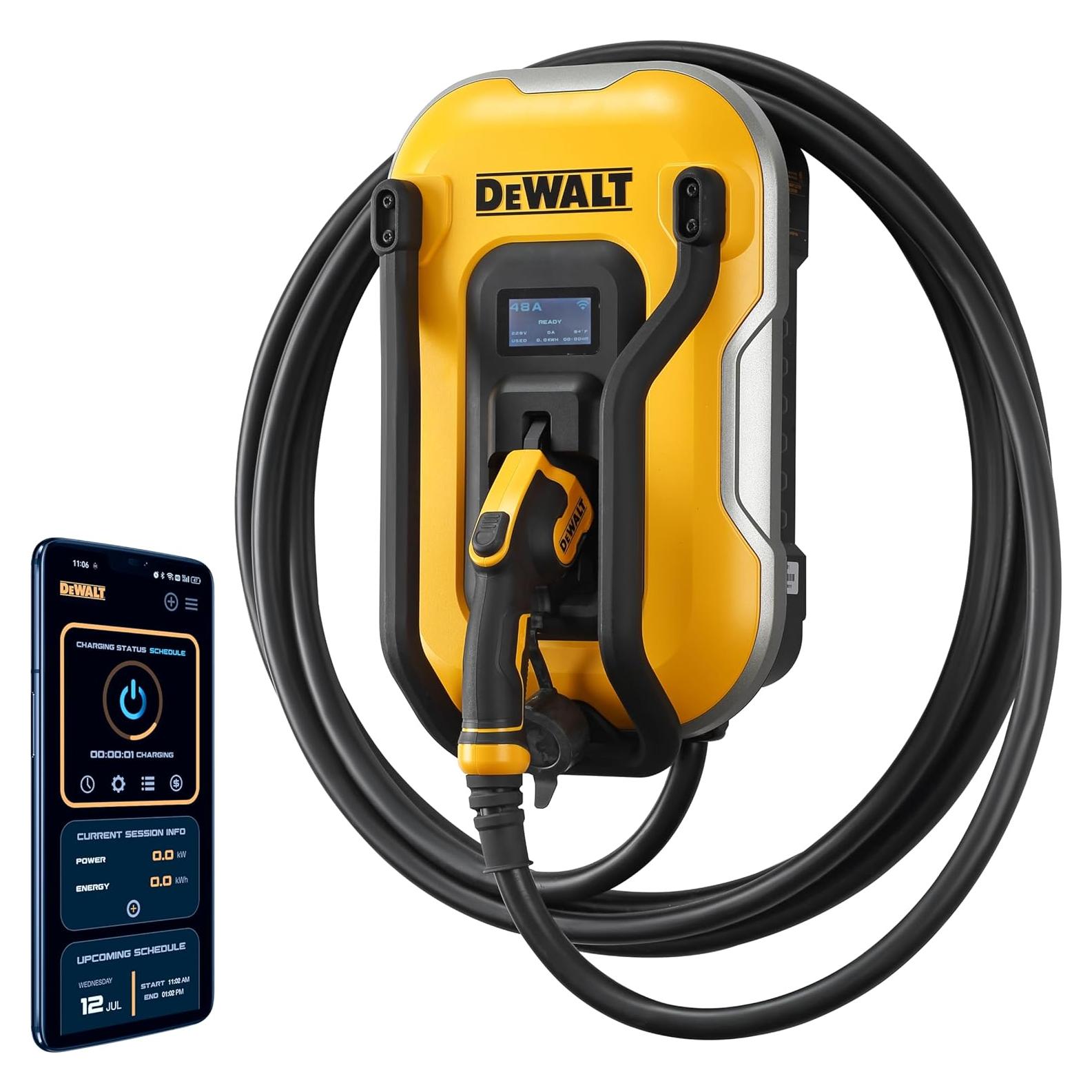Cargador de Vehículo Eléctrico DEWALT 48A 240V con Bluetooth
