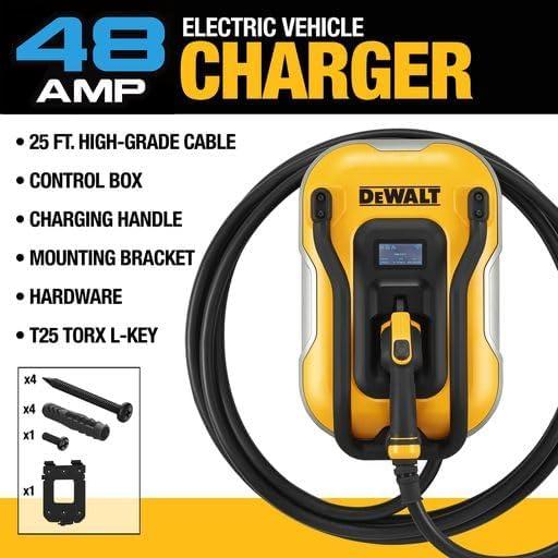 Cargador de Vehículo Eléctrico DEWALT 48A 240V con Bluetooth