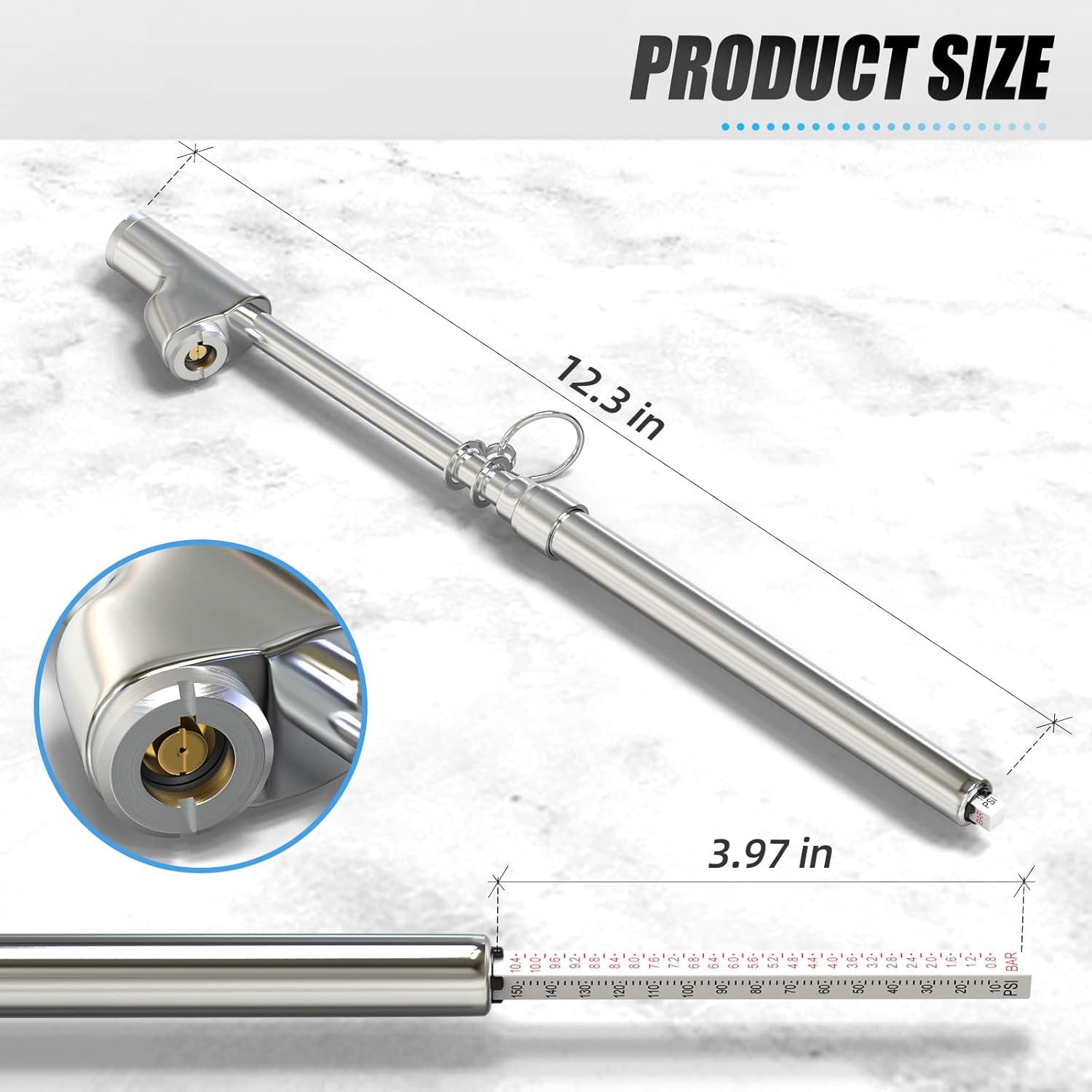 Medidor de Presión de Neumáticos MEANLIN MEASURE Doble Cabeza 10-150 PSI