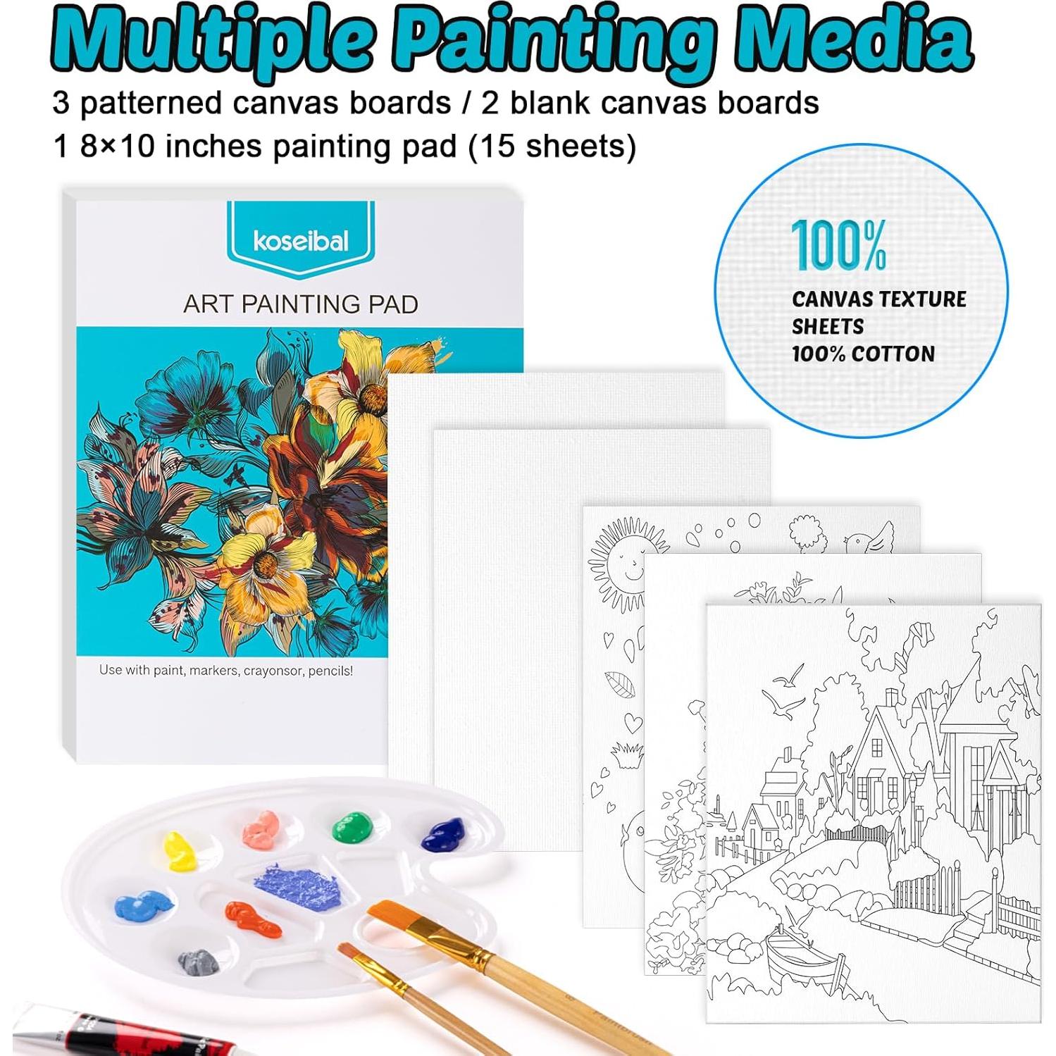 Juego de Pintura Acrílica Koseibal 28 Piezas para Niños