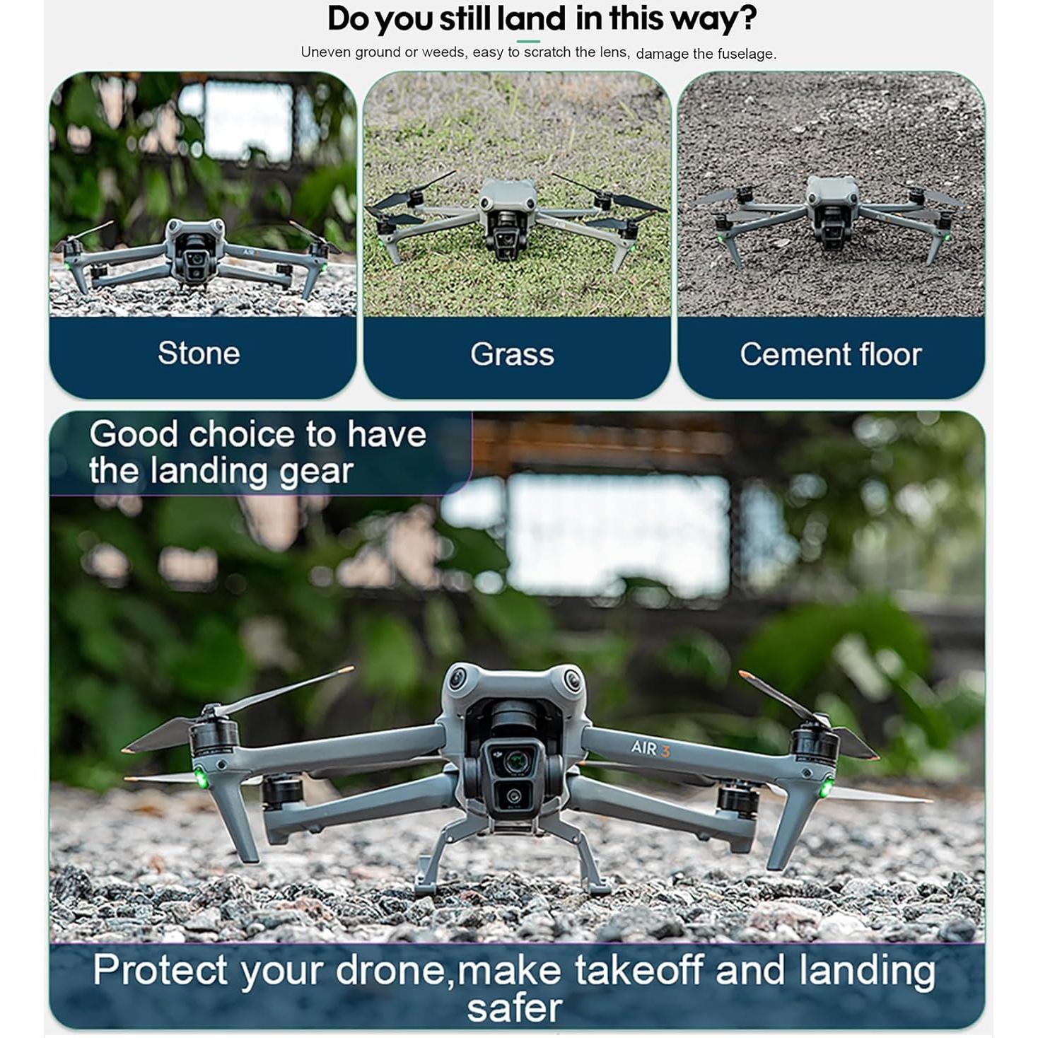 Patas de Aterrizaje Plegables LICHIFIT para DJI Air 3S / Air 3