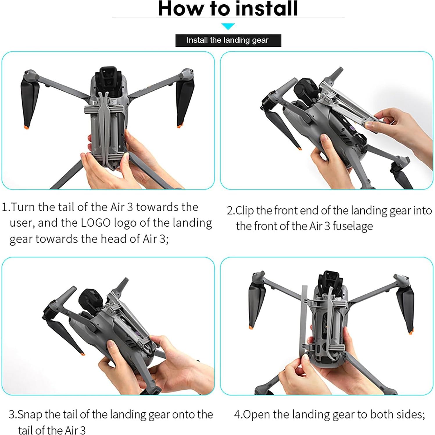 Patas de Aterrizaje Plegables LICHIFIT para DJI Air 3S / Air 3