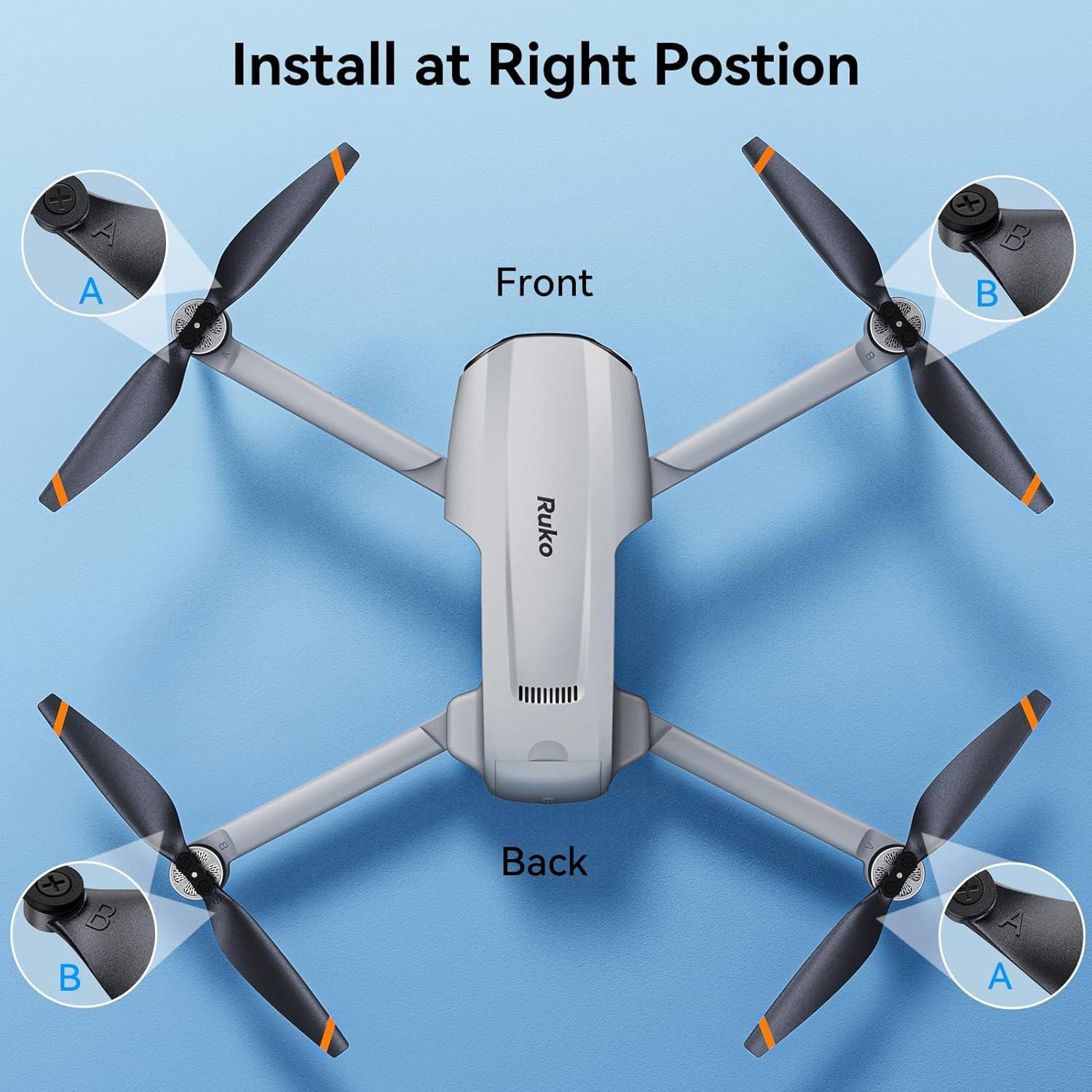 Hélices de Repuesto Ruko F11PRO 2 - 4 Paquetes, Gris