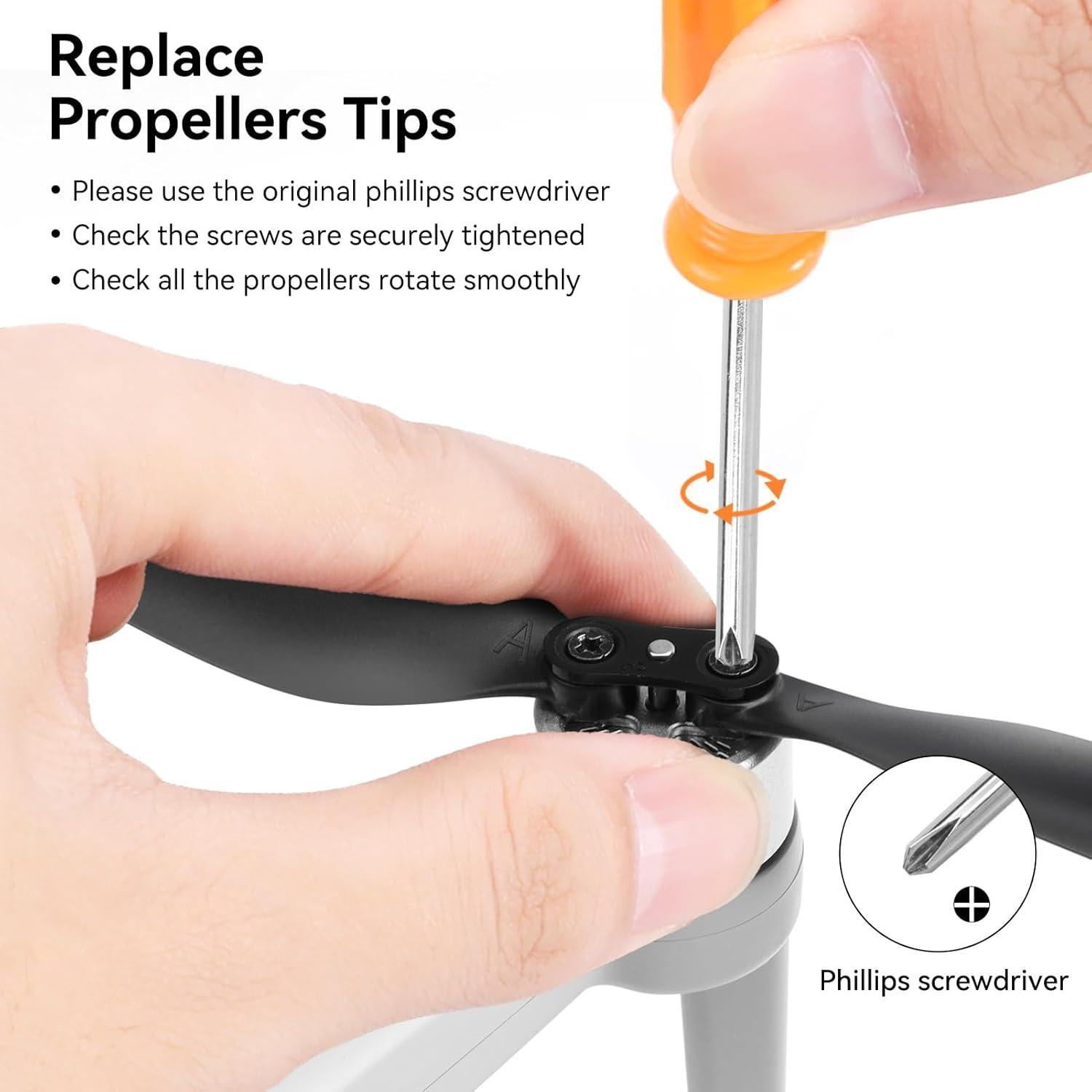 Hélices de Repuesto Ruko F11PRO 2 - 4 Paquetes, Gris