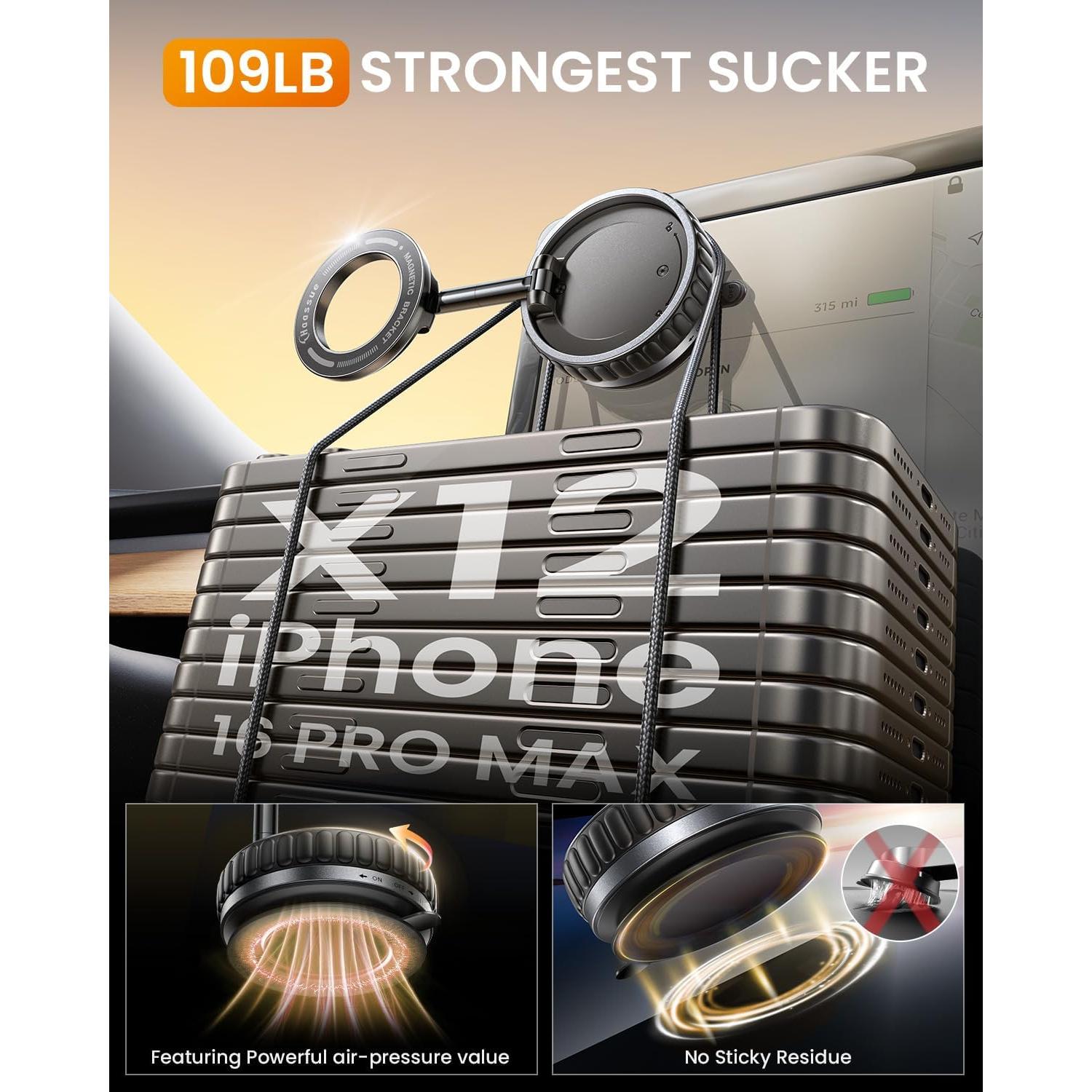 Soporte Magnético para Teléfono de Coche Haassue 360° Negro