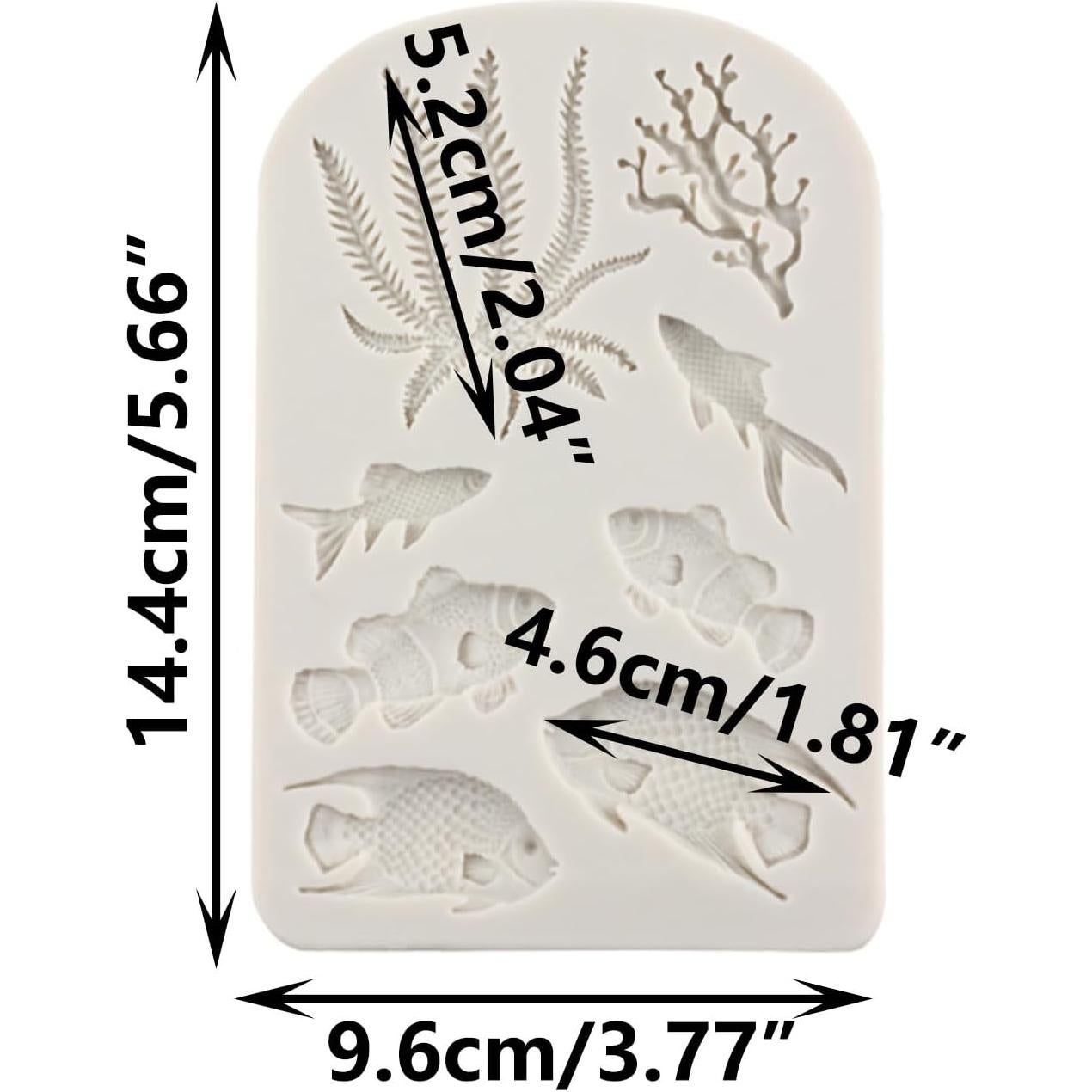 Molde de Silicona Fondant Marino MINFEIDMS 14.4x9.6 cm