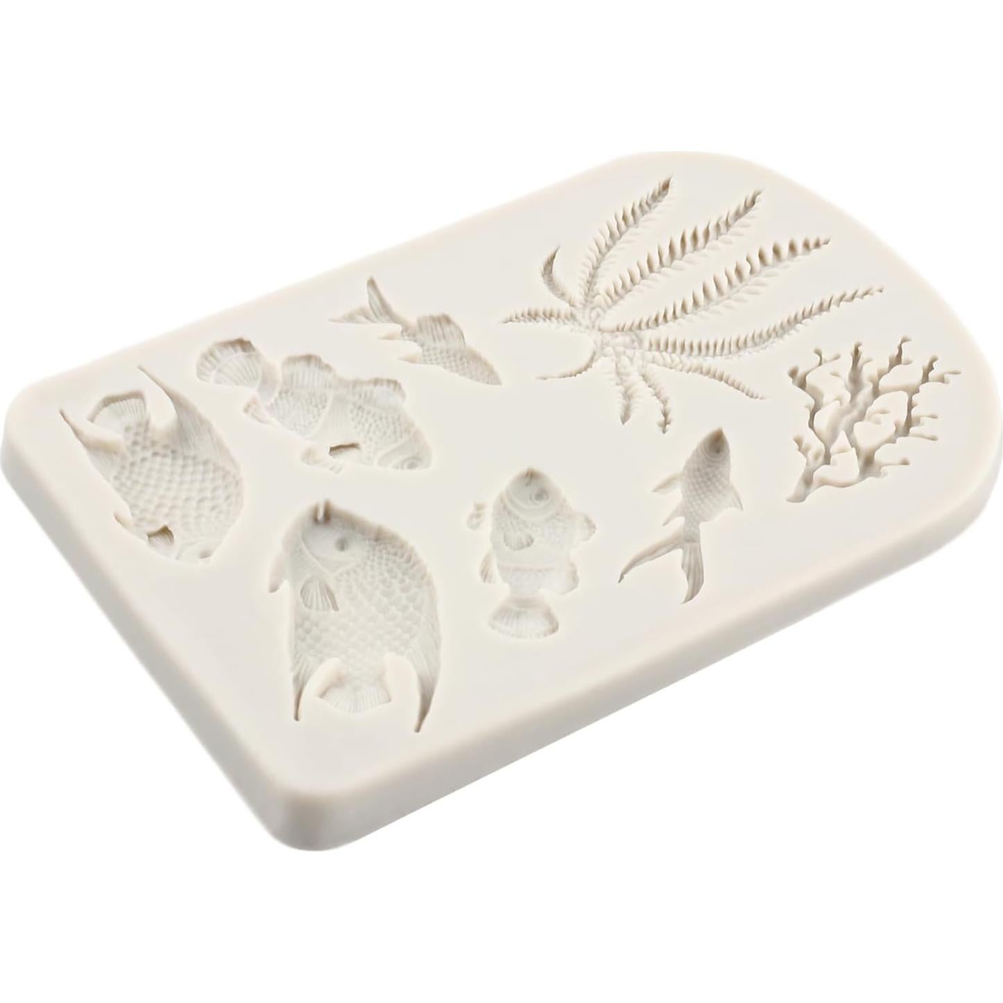 Molde de Silicona Fondant Marino MINFEIDMS 14.4x9.6 cm