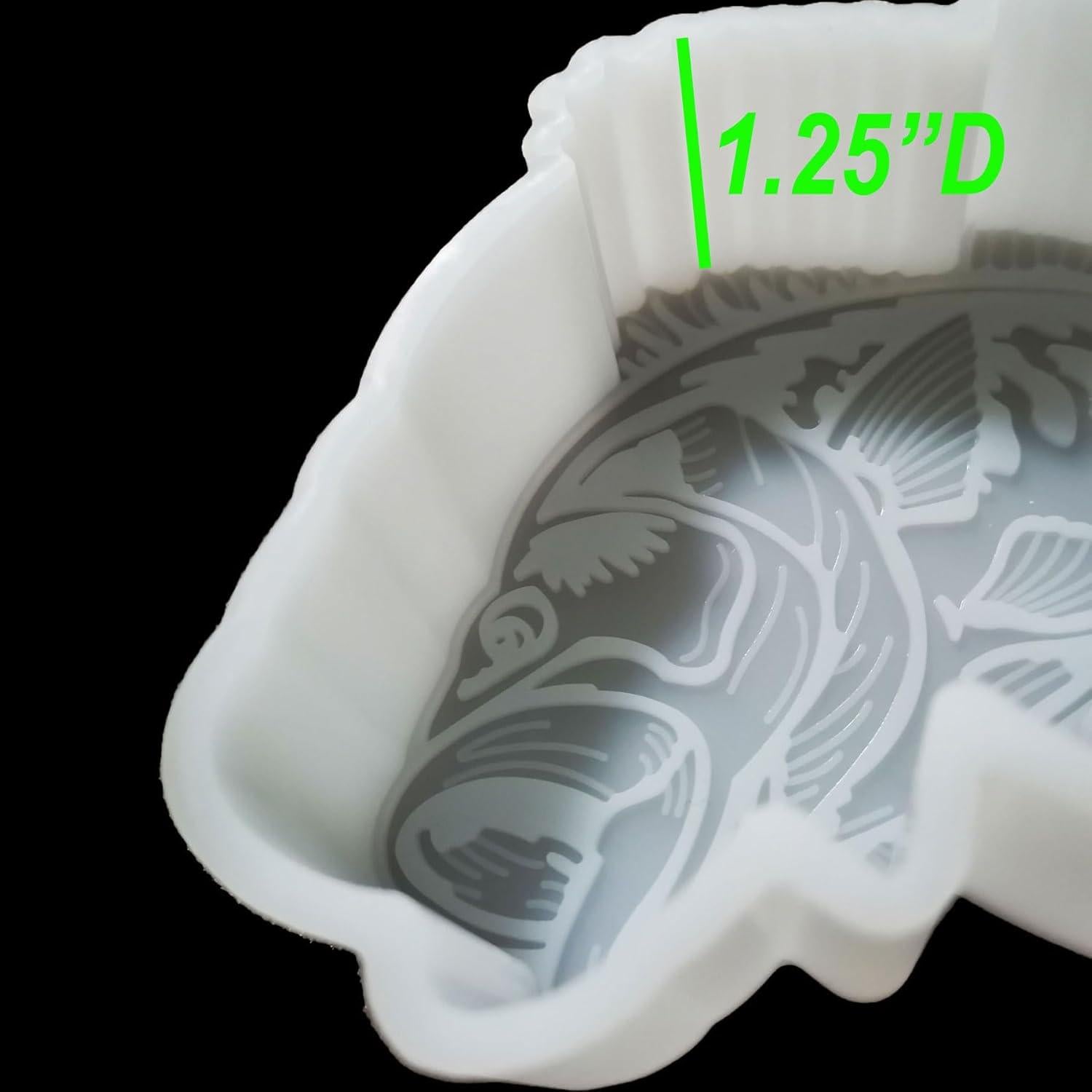 Molde de Silicona para Jabón y Velas Fuehbur Pescado Bass